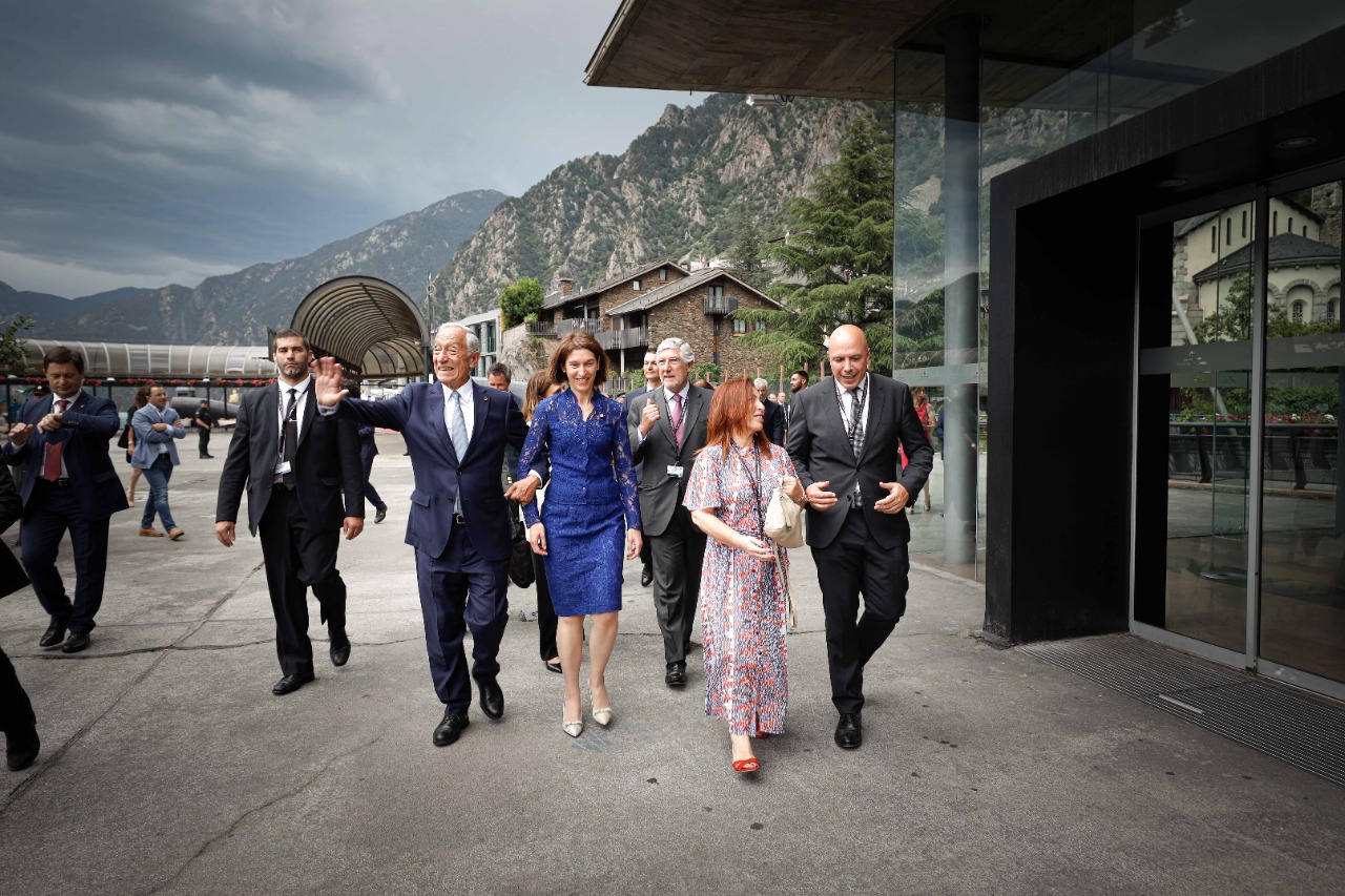 La ministra Maria Ubach rep a Andorra al president de la República de Portugal, Marcelo Rebelo de Sousa