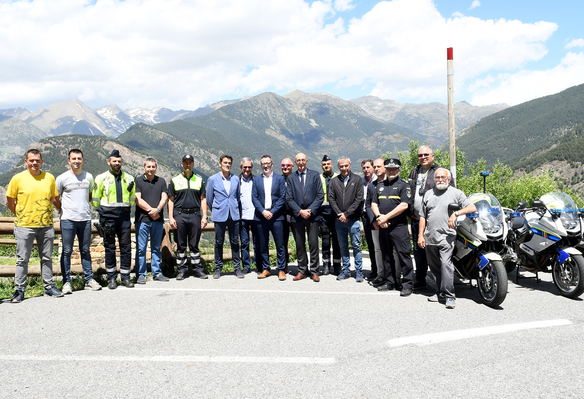 Prova pilot de Mobilitat al Coll d’Ordino amb l’objectiu de reduir els accidents de trànsit entre ciclistes i motoristes