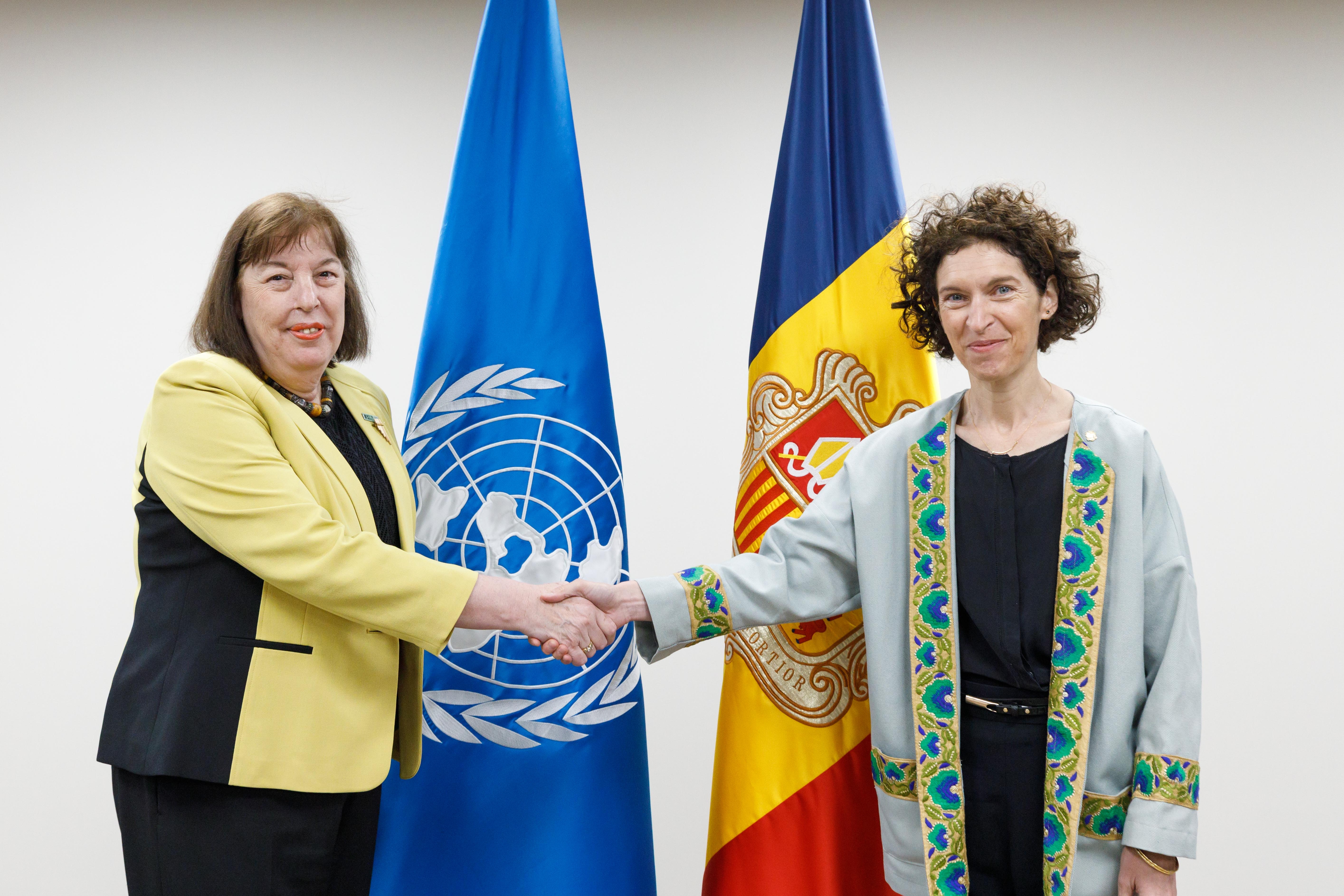 La ministra Maria Ubach rep a Andorra a la representant especial del secretari general de l’ONU per als infants i els conflictes armats, Virginia Gamba