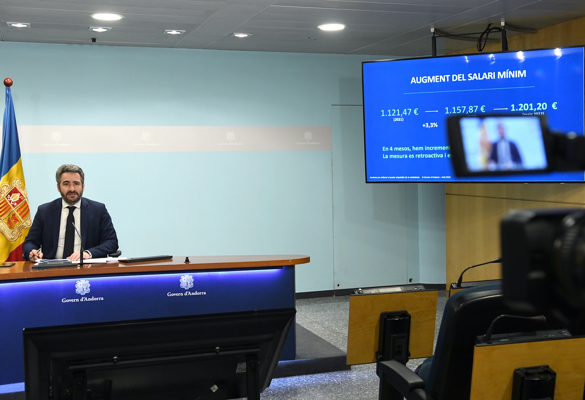 El Govern aprova l’augment del salari mínim a 1.201,20 euros efectiu a partir de l’1 de maig