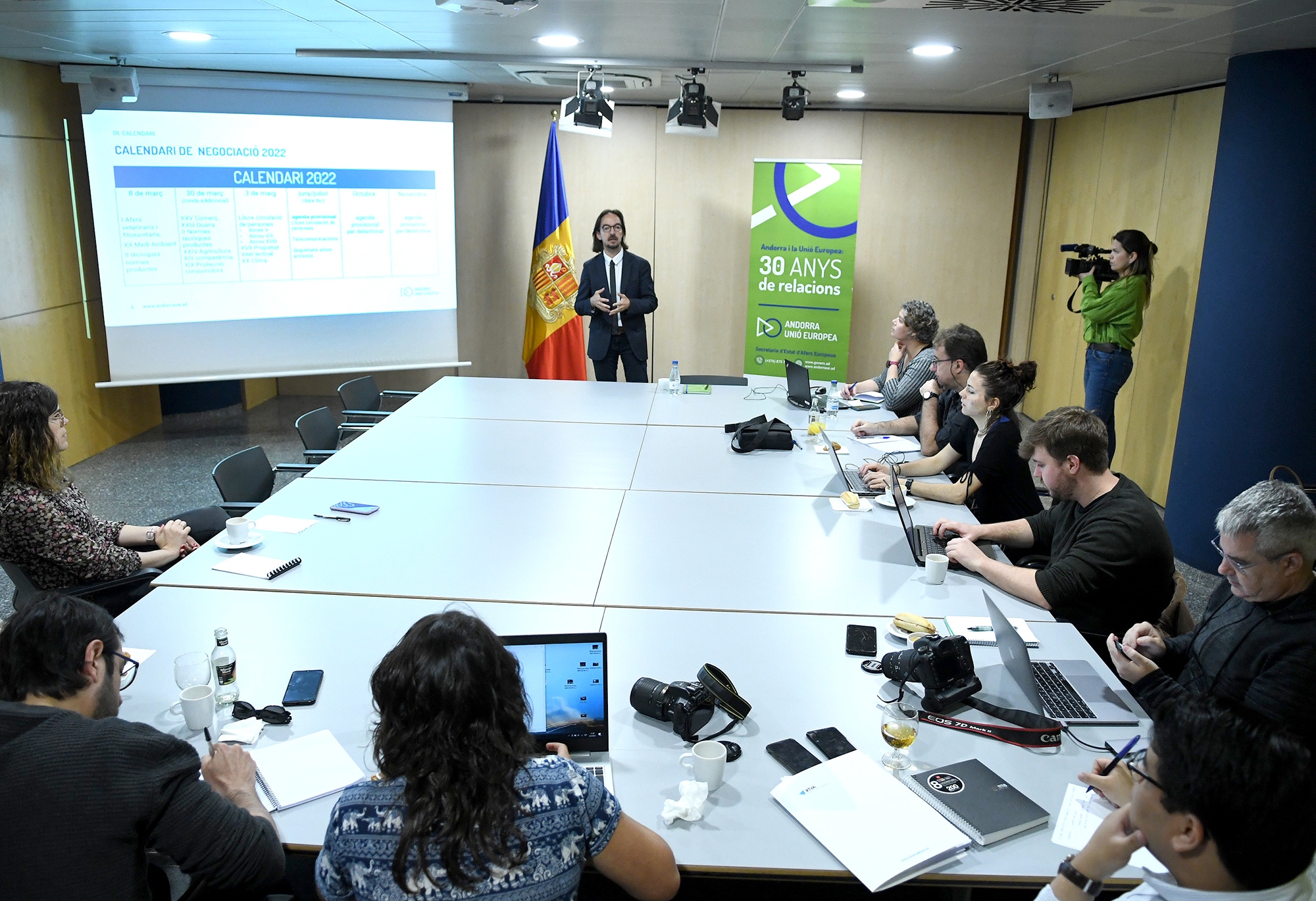 Landry Riba comparteix amb els mitjans els avenços en les negociacions amb la UE i les pròximes accions públiques d’informació