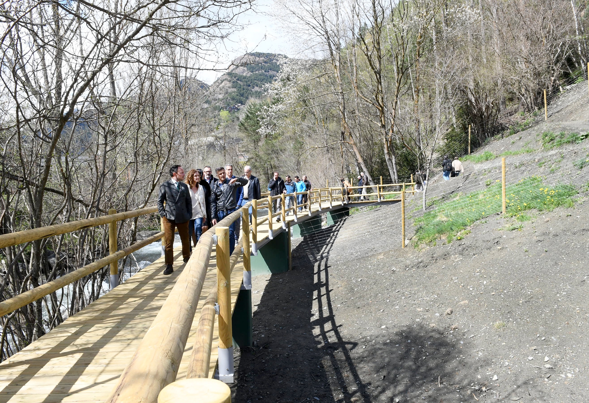 Inaugurat un nou tram del Pla Sectorial d’Infraestructures Verdes entre el roc del Llop i el camí de les Gravades i aprovada la segona fase que uneix Encamp i Canillo