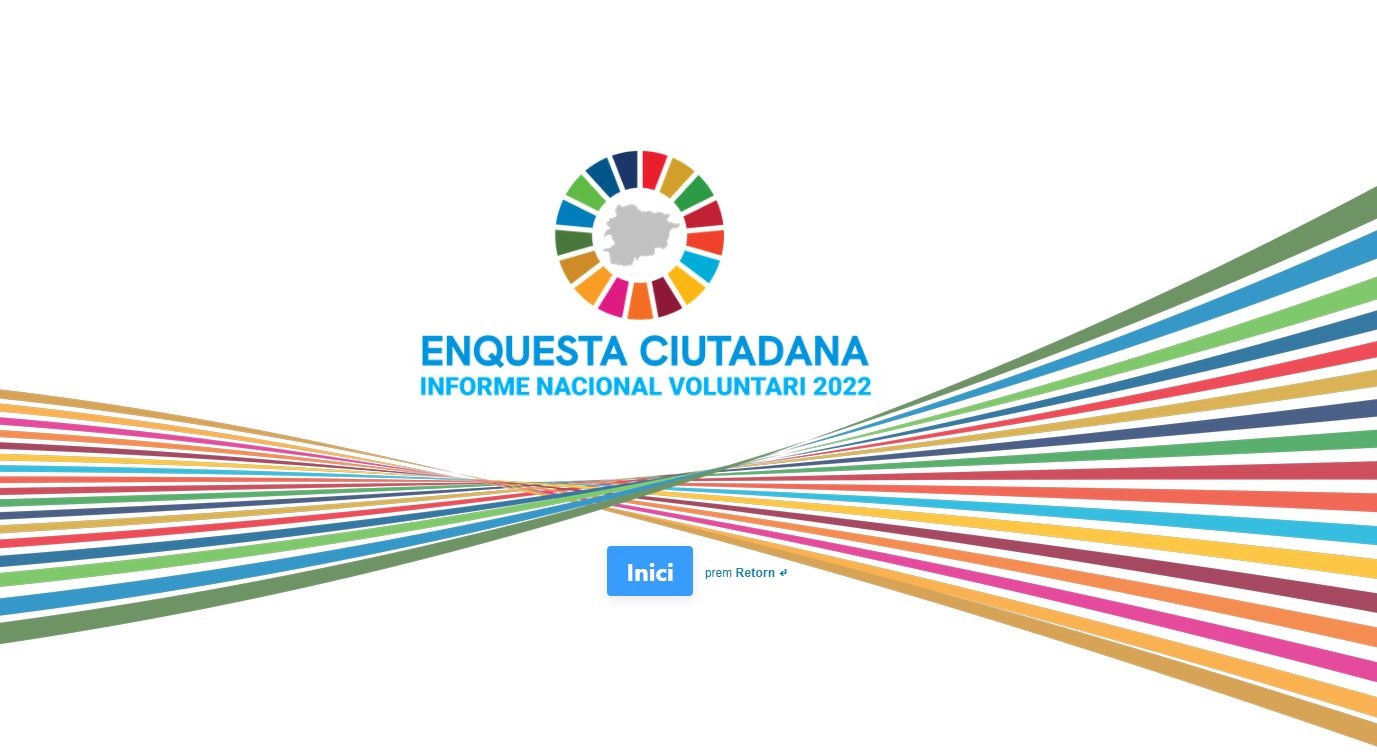 L’enquesta ciutadana sobre  la implementació de l’Agenda 2030 i els ODS a Andorra ja ha recollit més de 400 respostes