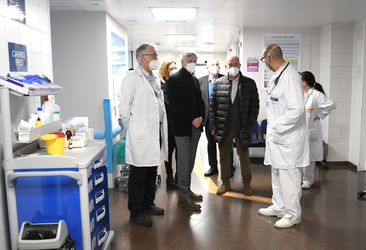 Martínez Benazet i Mas reben el conseller de Salut de la Generalitat, Josep Maria Argimon