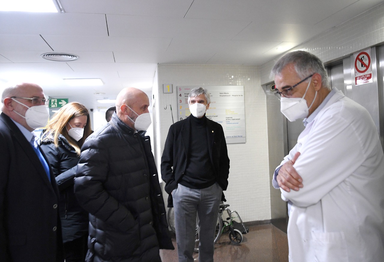 Martínez Benazet i Mas reben el conseller de Salut de la Generalitat, Josep Maria Argimon