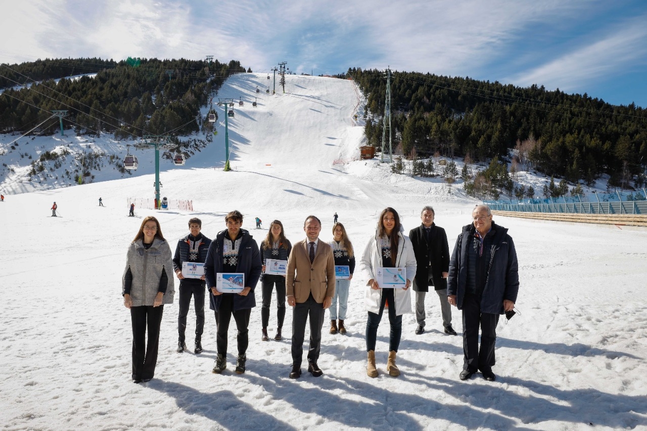 Espot i Riva reben a la delegació andorrana participant als JJOO d’hivern de Pequín 2022