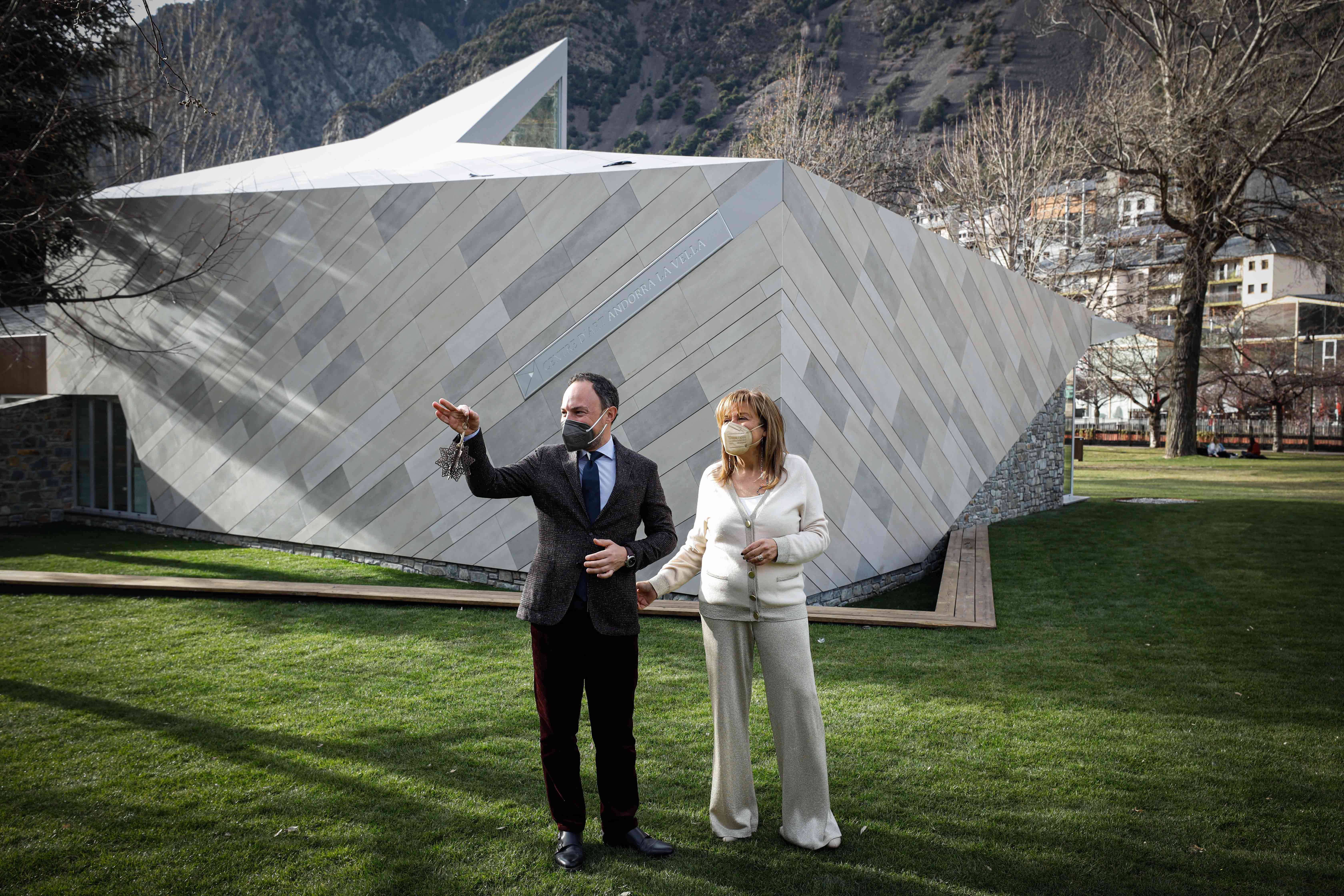 El Govern rep la sessió de l'espai del nou Centre d’Art Andorra la Vella al Parc Central