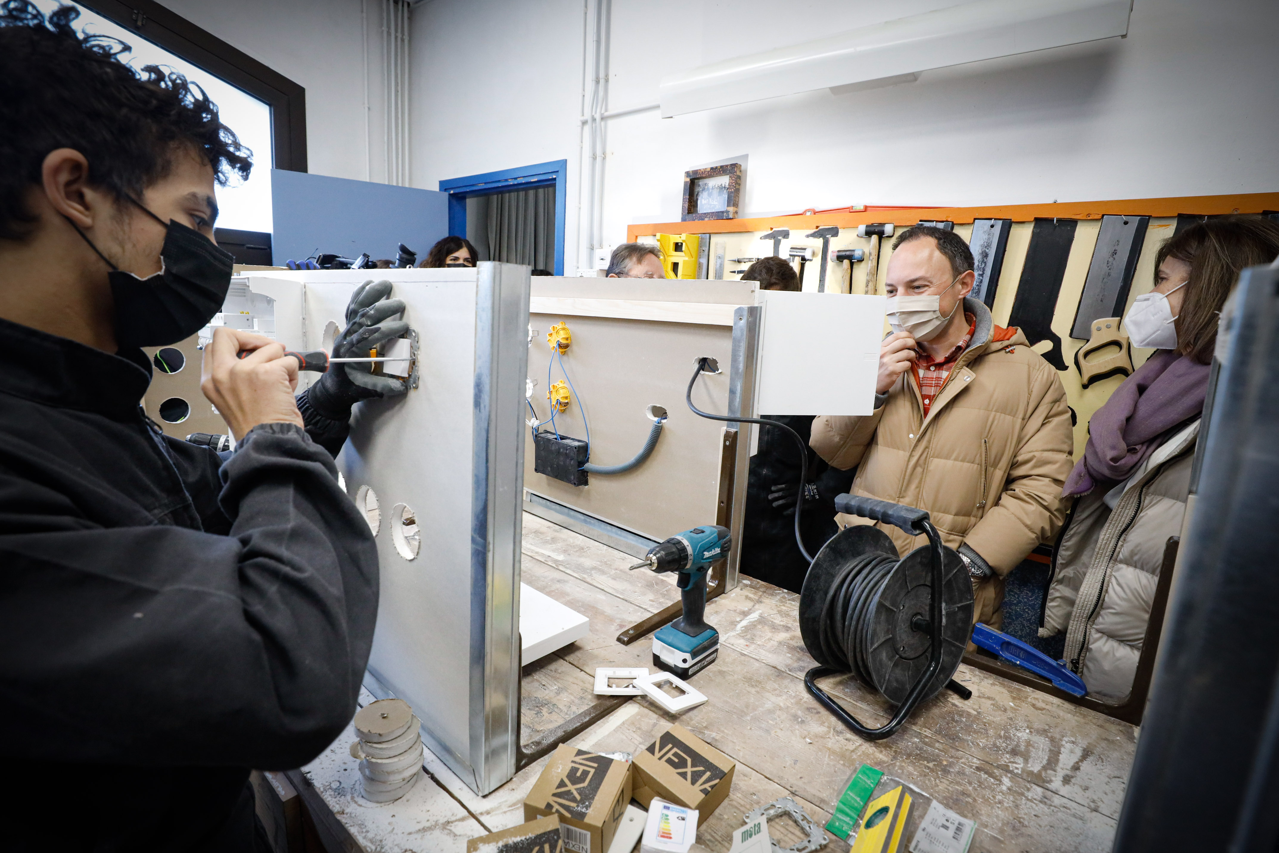 Espot i Vilarrubla visiten el centre de Formació Professional de la Massana, que acull dos branques de la nova Formació Professional Inicial