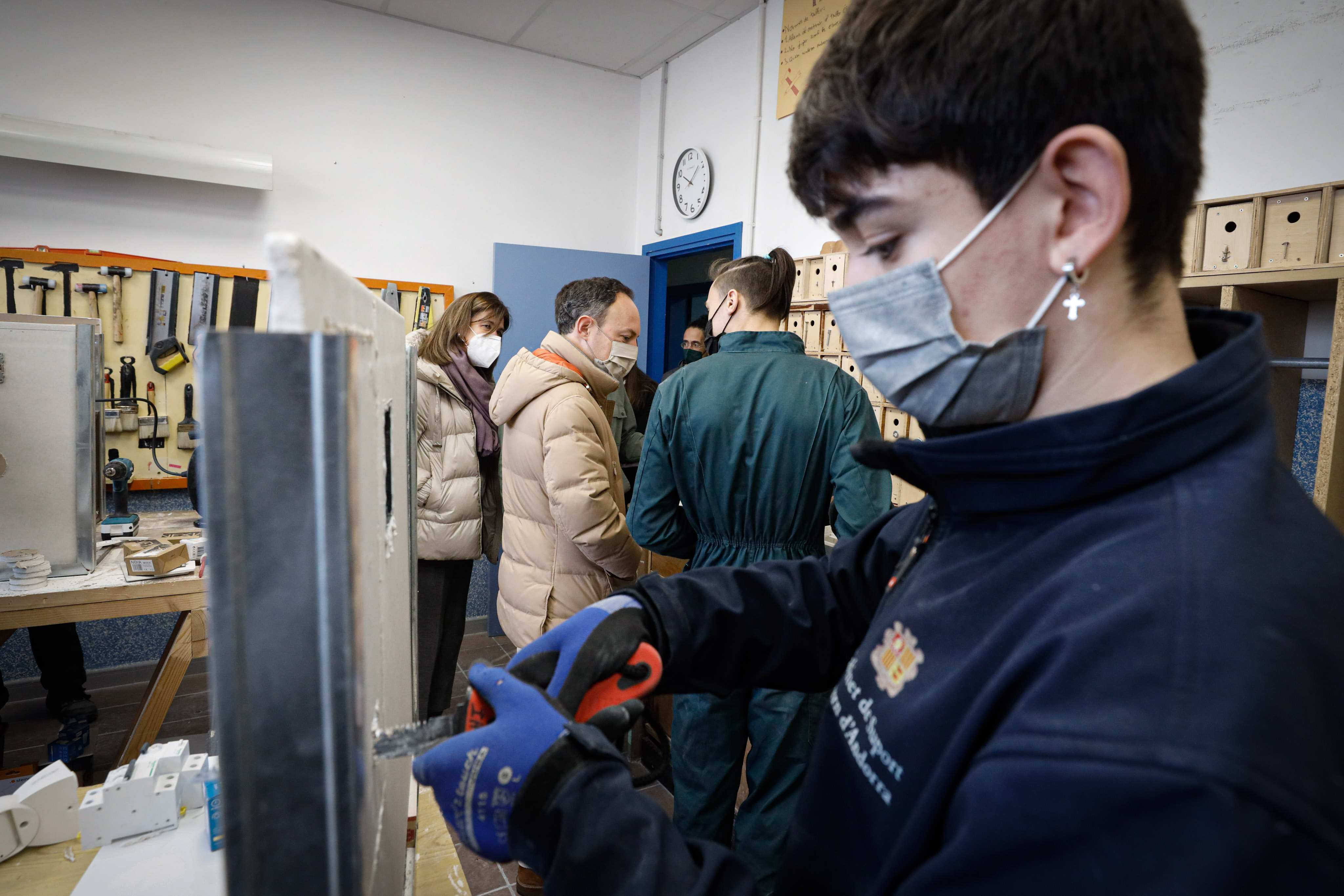 Espot i Vilarrubla visiten el centre de Formació Professional de la Massana, que acull dos branques de la nova Formació Professional Inicial