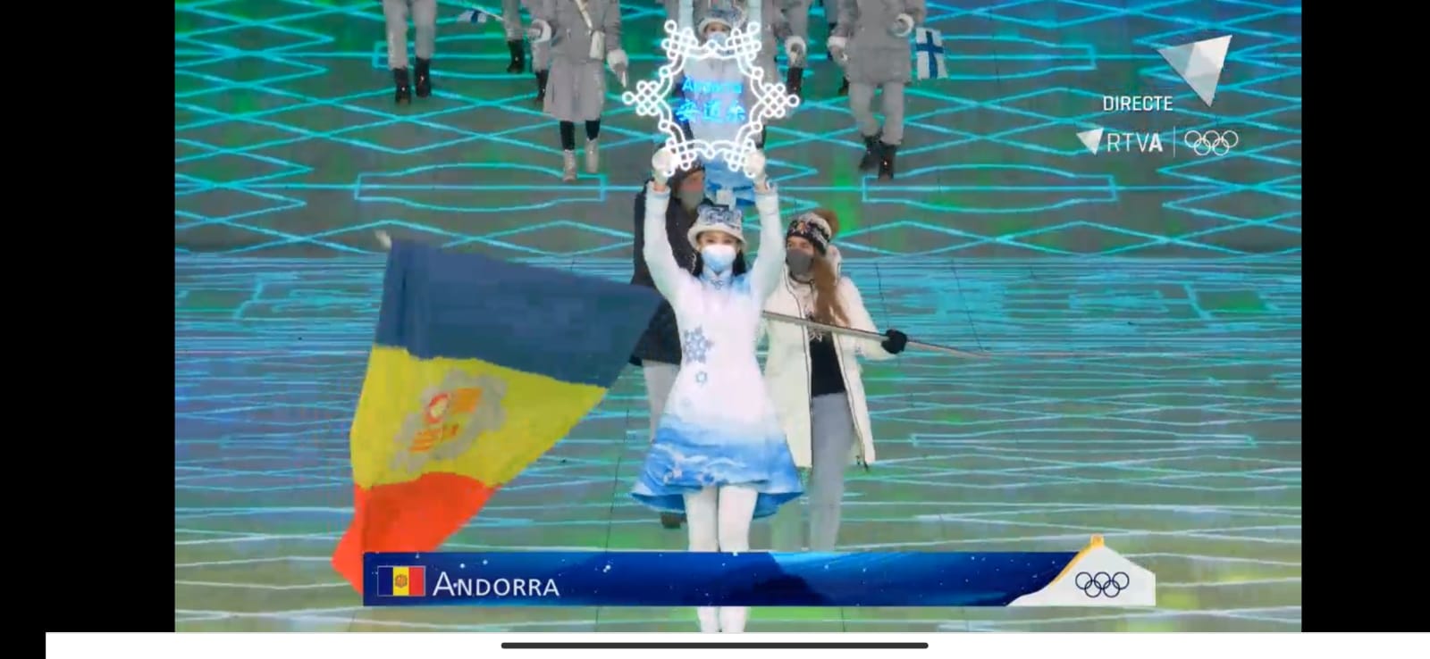 La ministra Riva assisteix a la cerimònia d’inauguració dels JJOO d’hivern de Pequín 2022