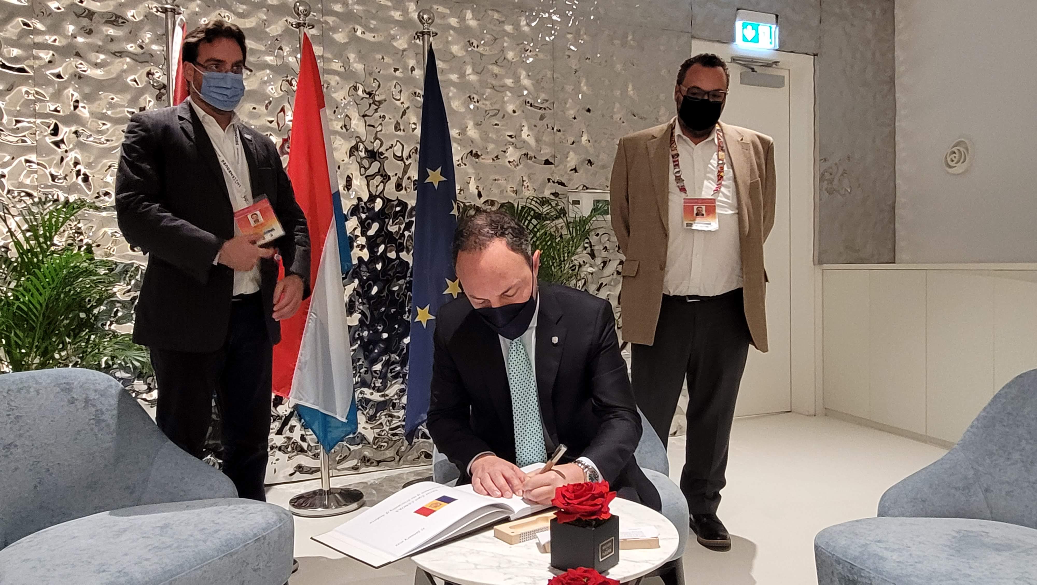 Delegació andorrana a l’Expo Dubai 2020 i al pavelló del Principat, que ja ha rebut més de 140.000 visitants