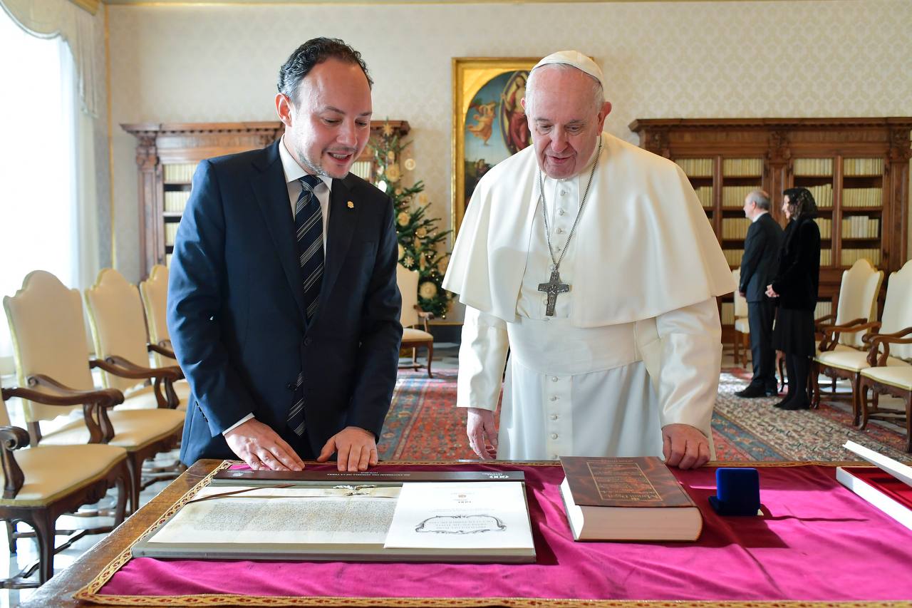 El Papa Francesc rep en audiència privada al cap de Govern, Xavier Espot