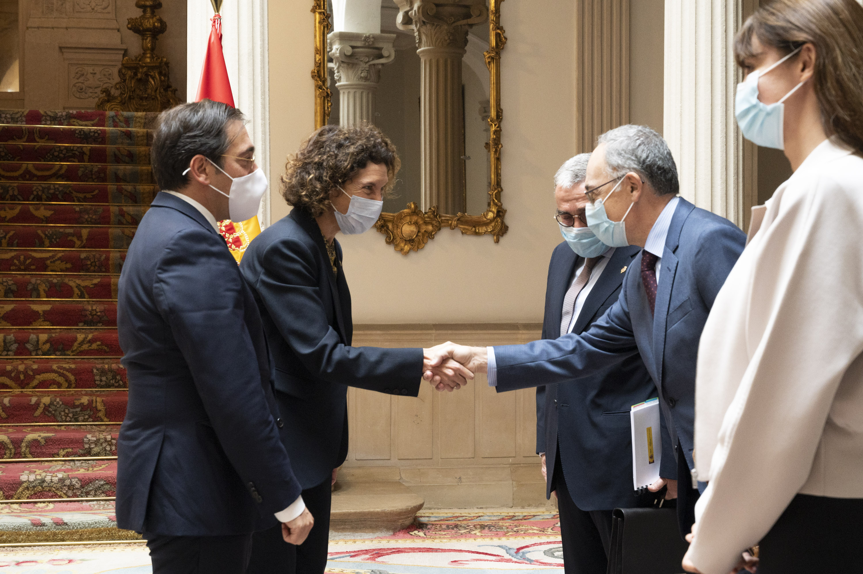 La ministra Maria Ubach i el ministre espanyol d’Afers Exteriors, Unió Europea i Cooperació, José Manuel Albares, destaquen el bon estat de les relacions entre Andorra i Espanya