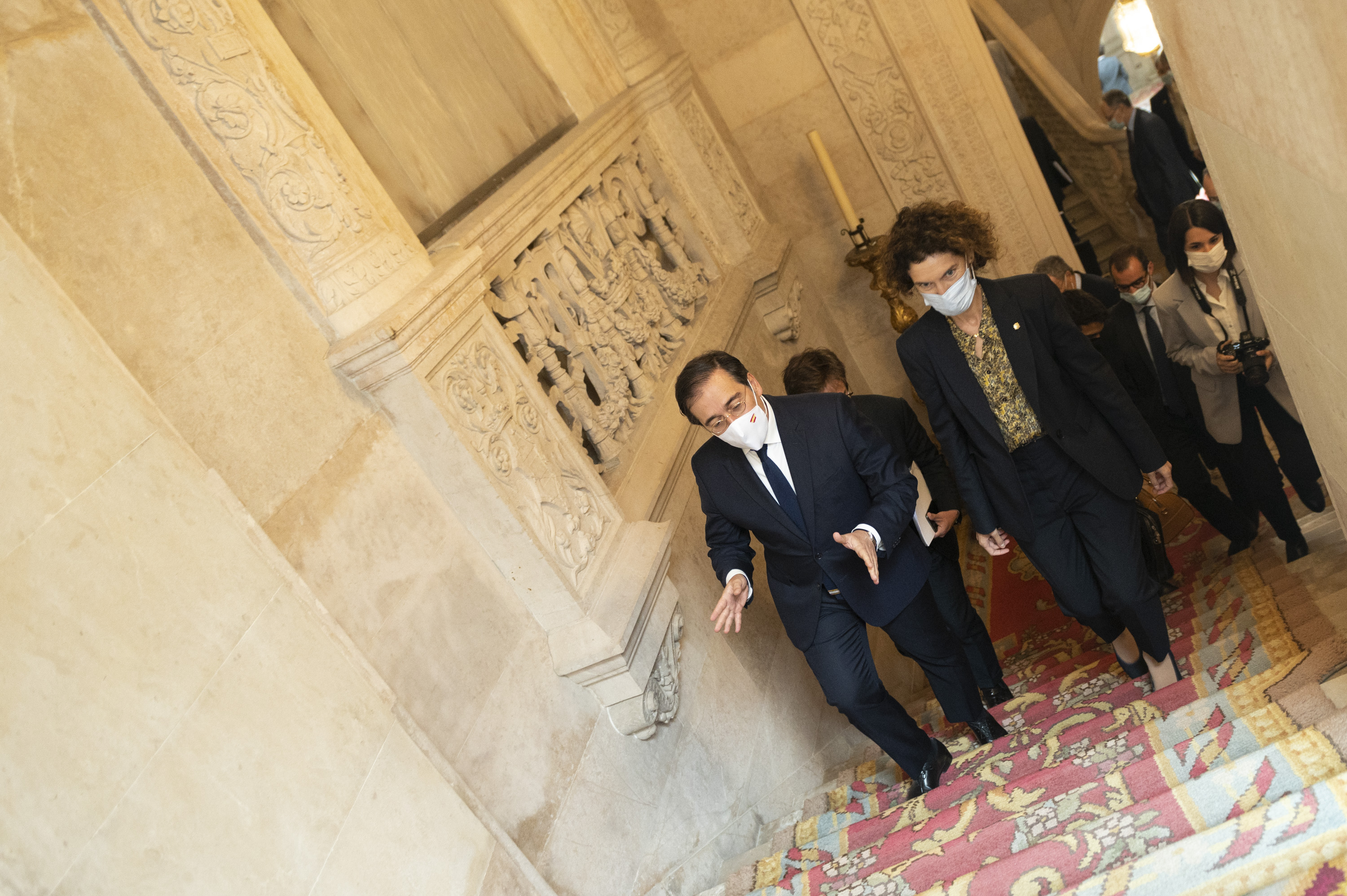 La ministra Maria Ubach i el ministre espanyol d’Afers Exteriors, Unió Europea i Cooperació, José Manuel Albares, destaquen el bon estat de les relacions entre Andorra i Espanya