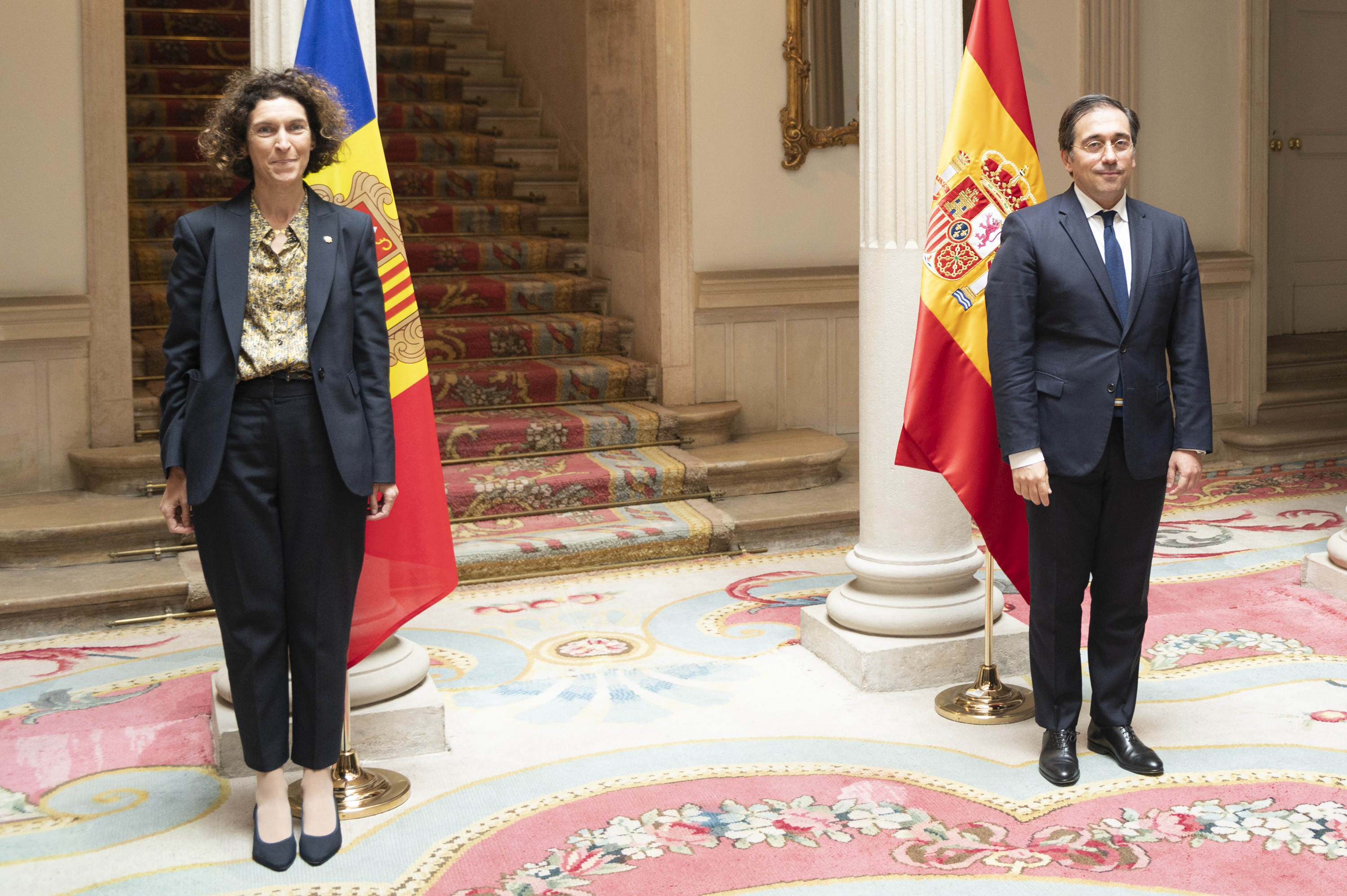 La ministra Maria Ubach i el ministre espanyol d’Afers Exteriors, Unió Europea i Cooperació, José Manuel Albares, destaquen el bon estat de les relacions entre Andorra i Espanya