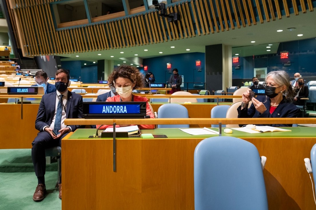 La recuperació de la pandèmia de la COVID-19 i l’acció climàtica centren el discurs del cap de Govern en la 76a Assemblea General de les Nacions Unides