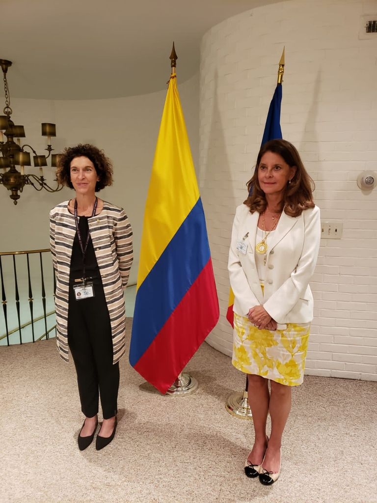 Maria Ubach es reuneix amb els ministres d'Afers Exteriors de Colòmbia, Guatemala i Bolívia per tractar temes d'interès comú, com la lluita contra el canvi climàtic