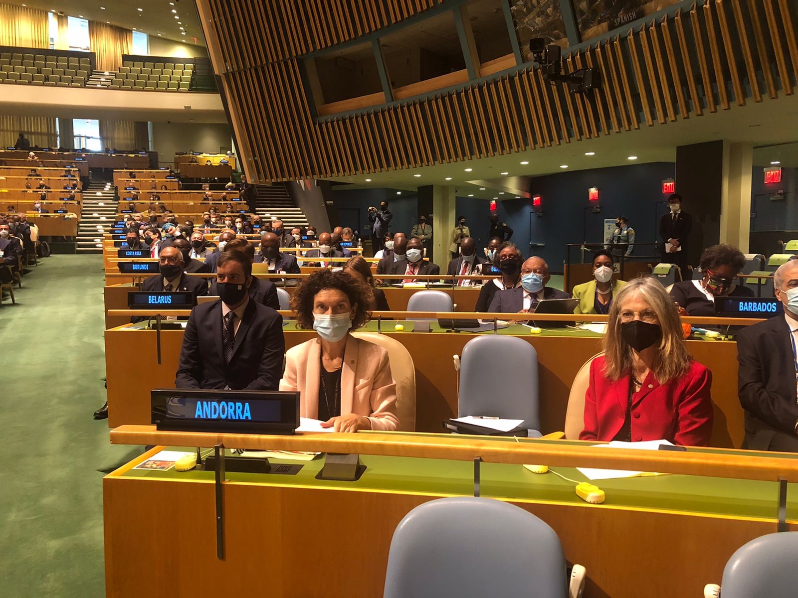 La ministra d’Afers Exteriors, Maria Ubach, participa en l’obertura del Debat General de la 76a sessió de l’Assemblea General de les Nacions Unides