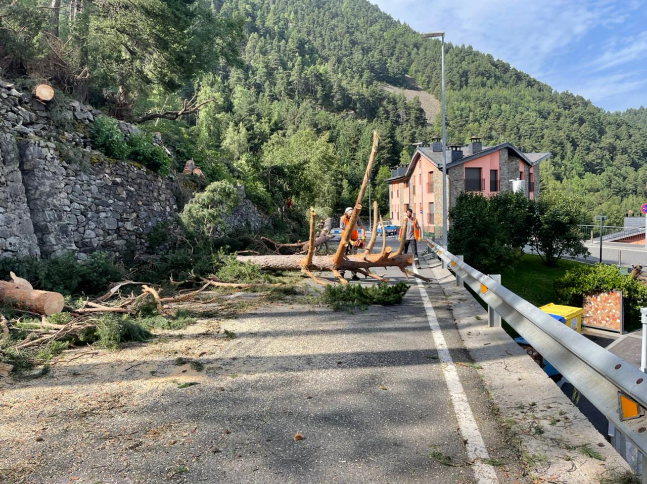 Un episodi de vent intens provoca diversos danys materials a diferents punts del país