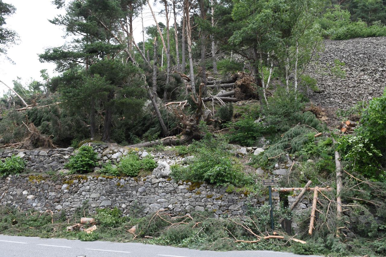 Un episodi de vent intens provoca diversos danys materials a diferents punts del país