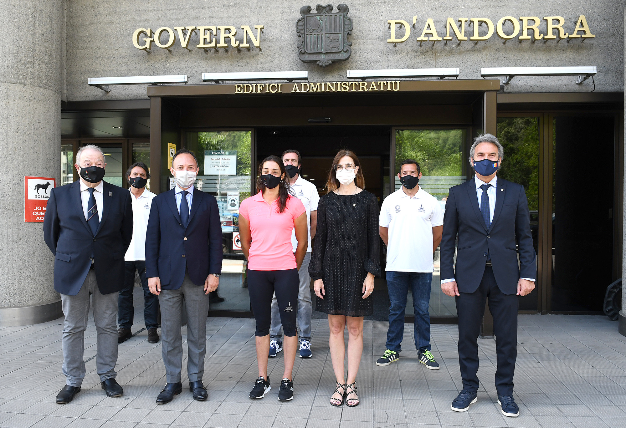 Espot i Riva reben la delegació andorrana que participarà als Jocs Olímpics de Tòquio 2020