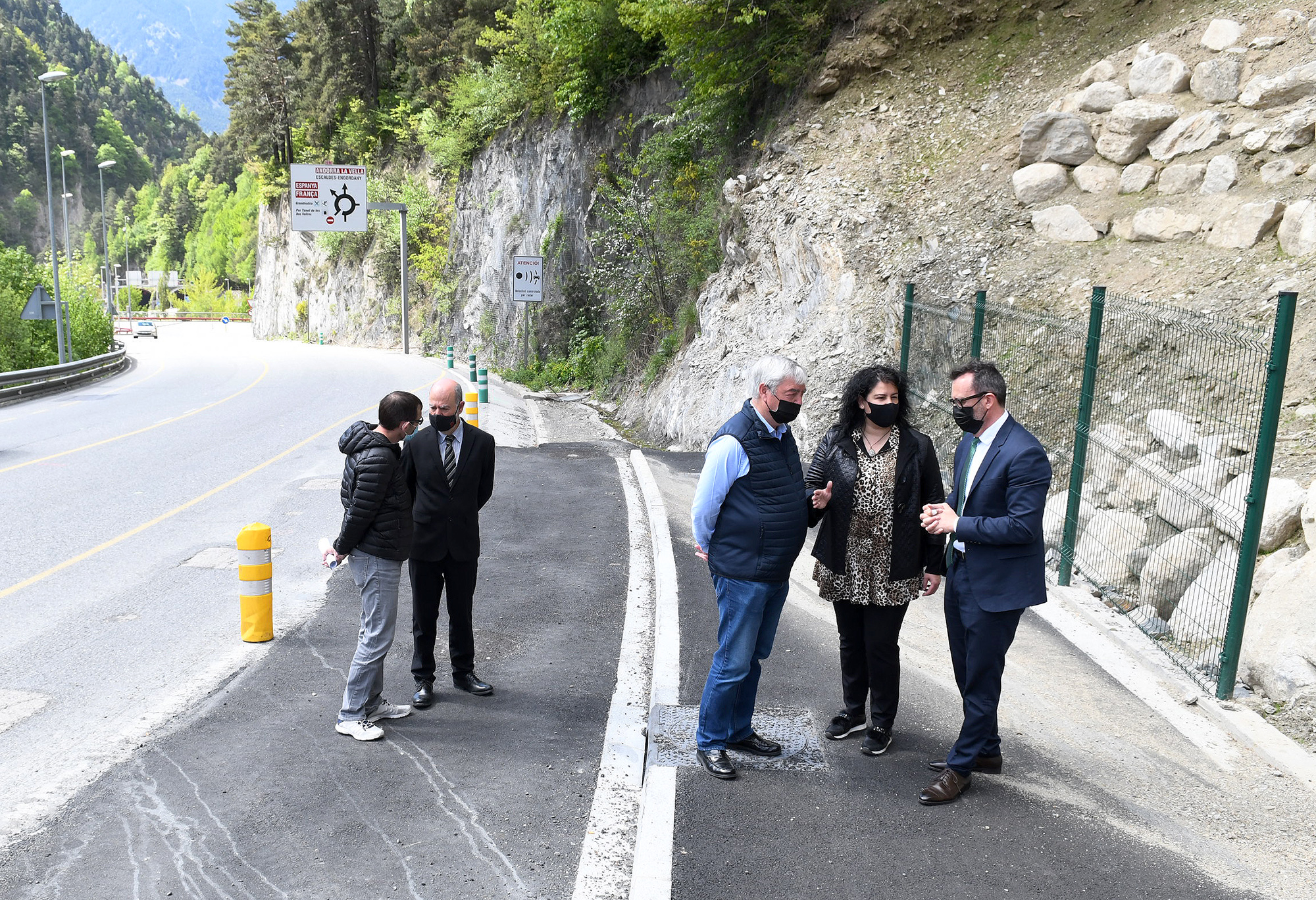Filloy visita l’inici de les obres d’eixample de la CG-3 entre la rotonda del túnel de les Dos Valires i la CS d’Anyós, així com l’eixample de la CG-5 a l’entrada d’Arinsal