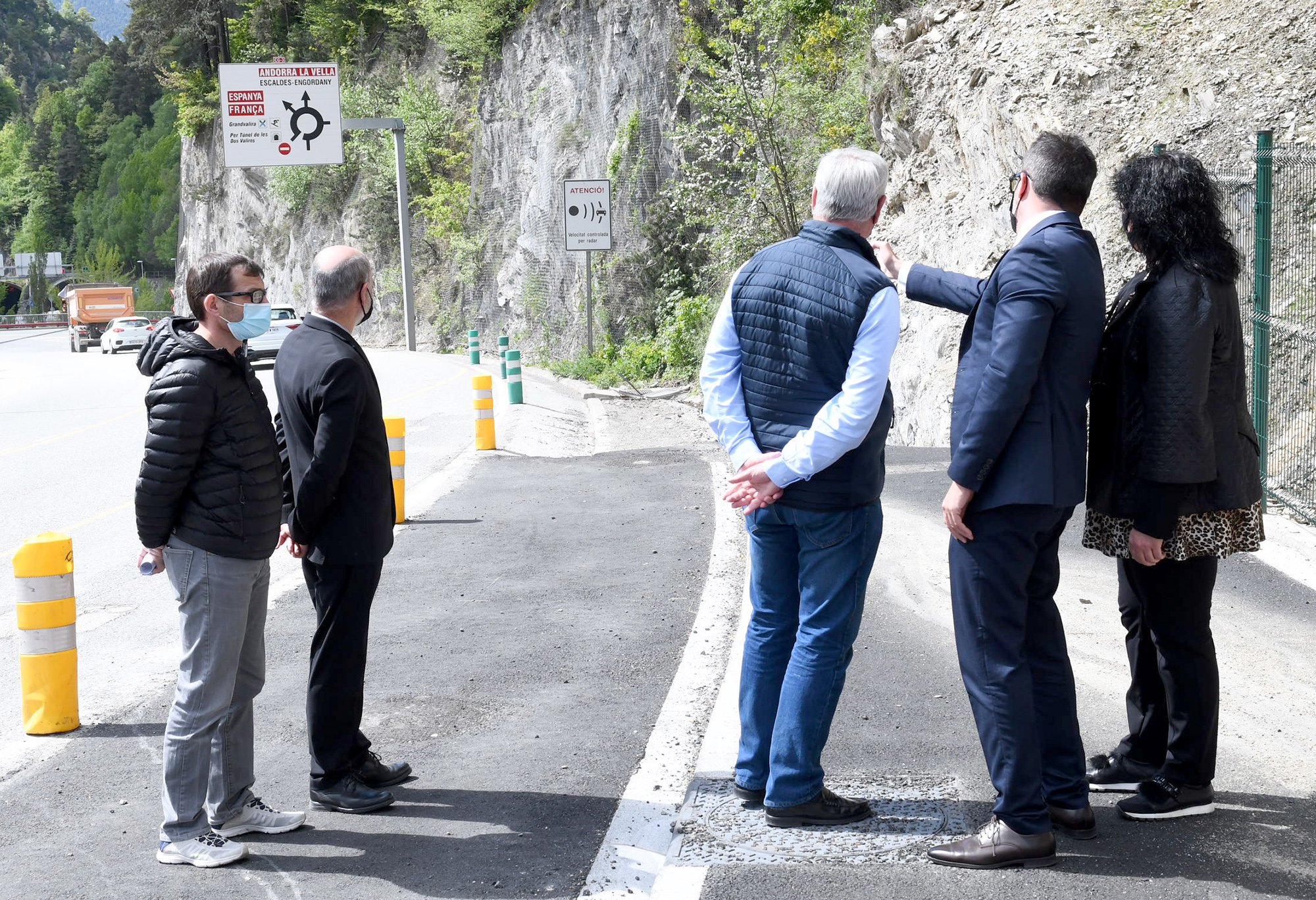 Filloy visita l’inici de les obres d’eixample de la CG-3 entre la rotonda del túnel de les Dos Valires i la CS d’Anyós, així com l’eixample de la CG-5 a l’entrada d’Arinsal