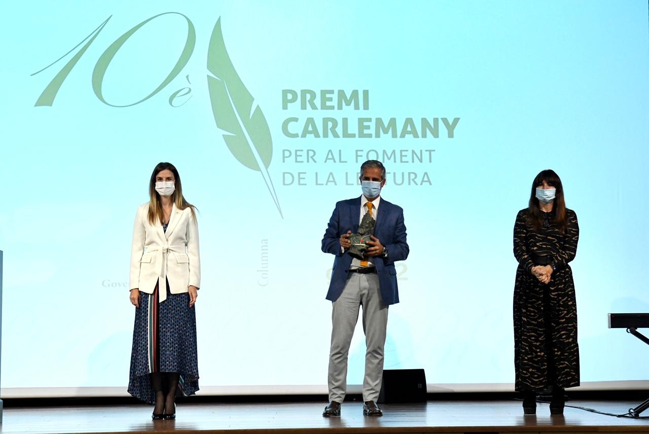 Lluís Prats recull el Premi Carlemany per al foment de la lectura, el més concorregut amb un total de 38 originals presentats