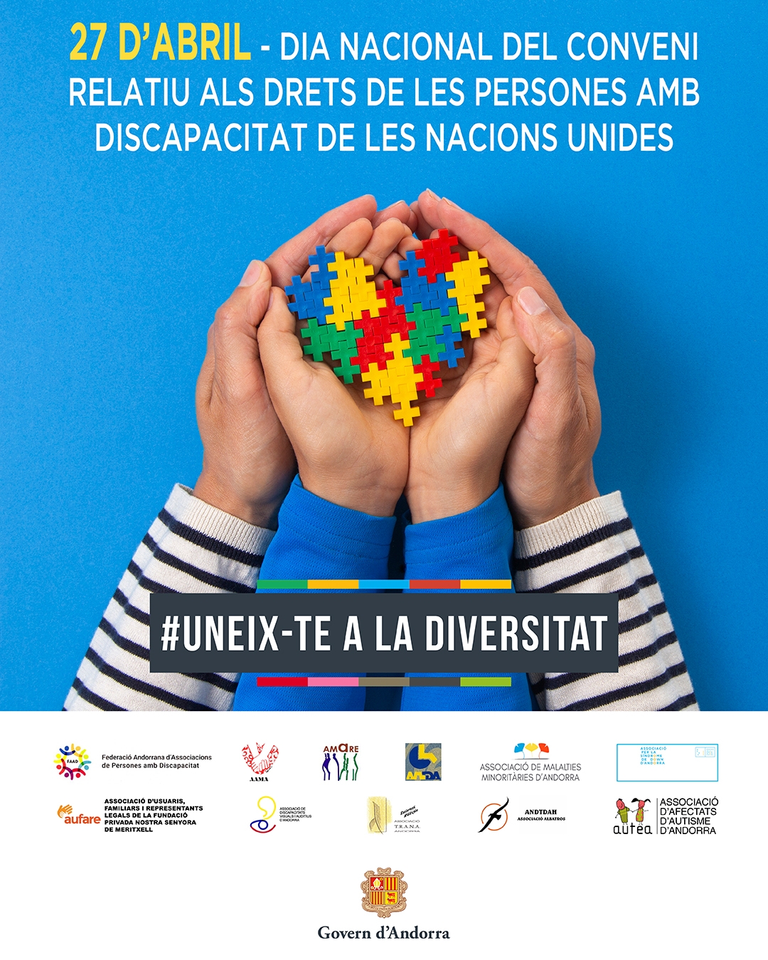 El Govern commemora un any més el Dia nacional del Conveni relatiu als drets de les persones amb discapacitat de les Nacions Unides