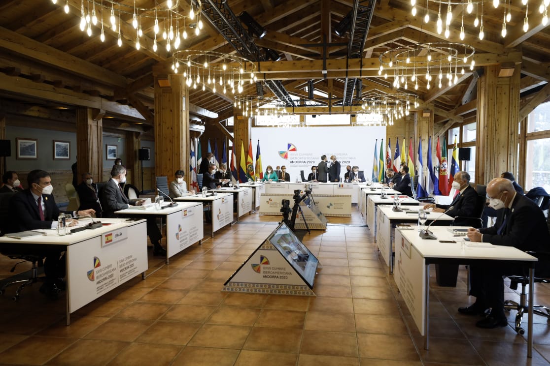 Espot clou la XXVII Cimera Iberoamericana de Caps d’Estat i de Govern amb una crida a la cooperació, la solidaritat i el suport mutu dels països iberoamericans per a la recuperació de la pandèmia