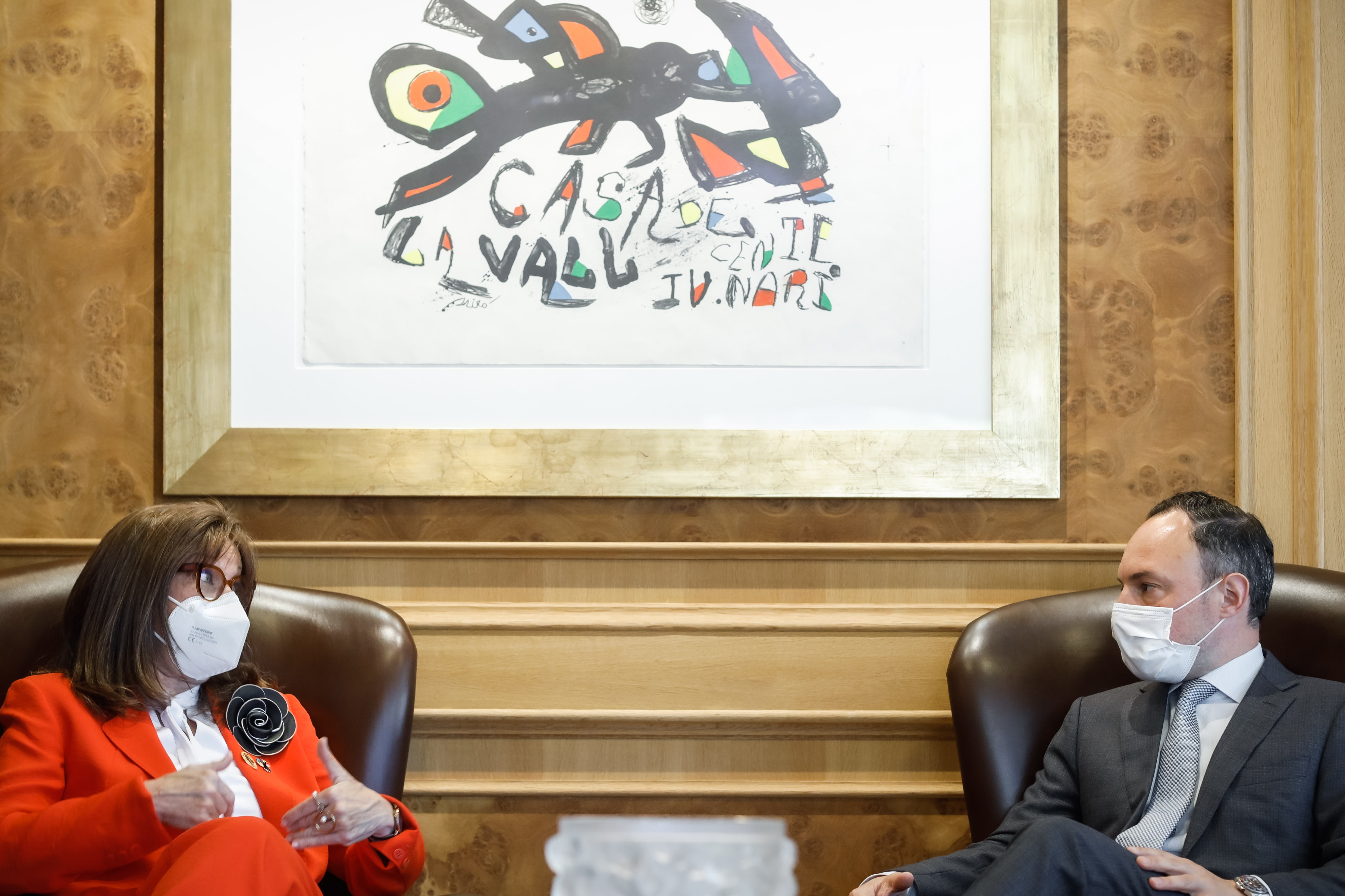 Espot i Grynspan destaquen el paper de la Cimera Iberoamericana que acull Andorra com a fòrum de diàleg sobre la recuperació de la pandèmia de la COVID-19