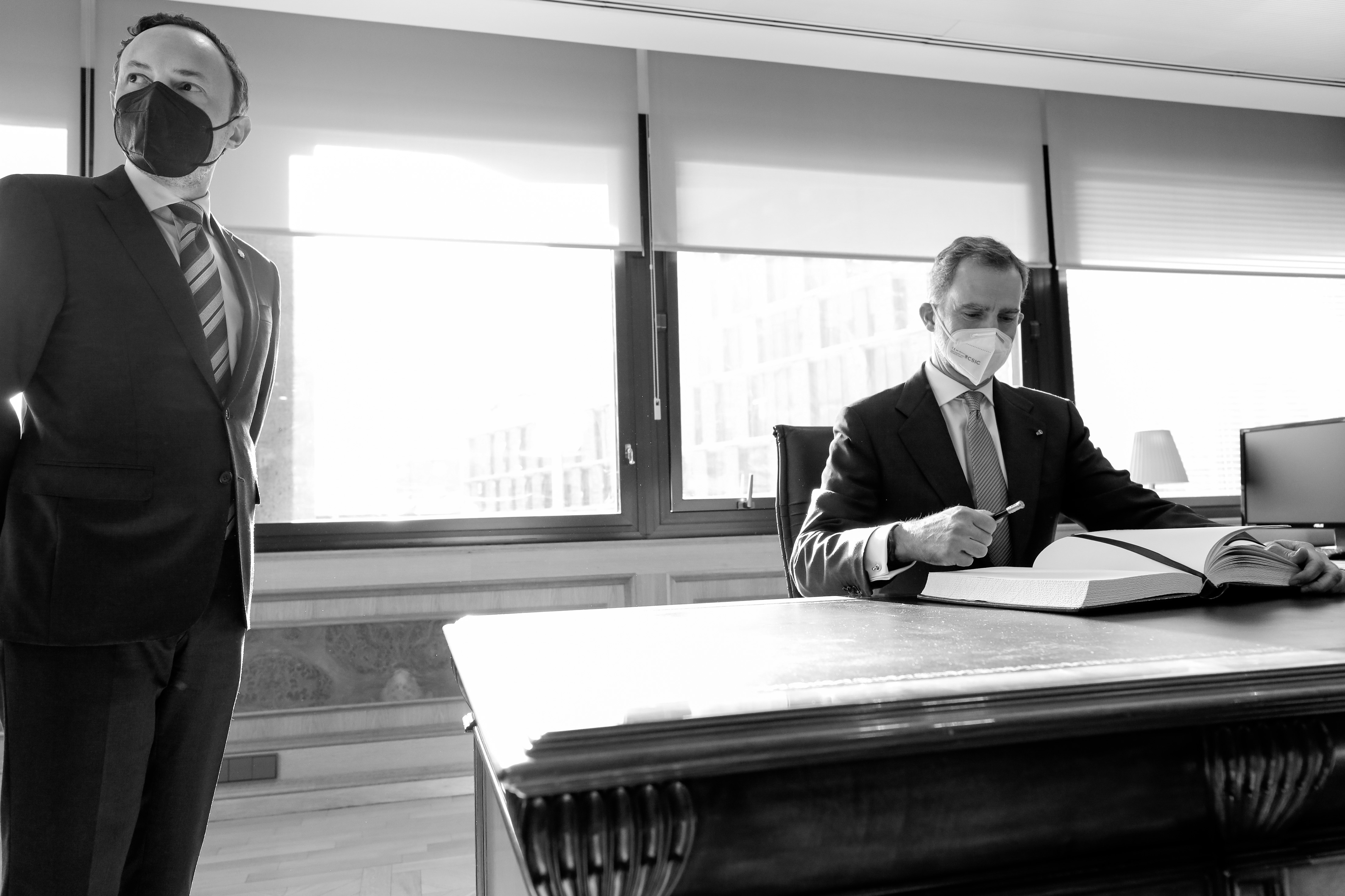 Xavier Espot rep i el Rei Felip VI a la seu del Govern