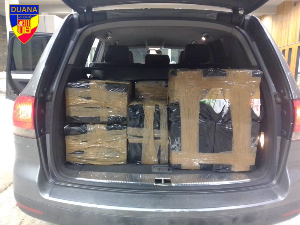 La Unitat de Lluita contra el frau de la Duana andorrana decomissa tabac destinat al contraban per valor de 17.000 euros