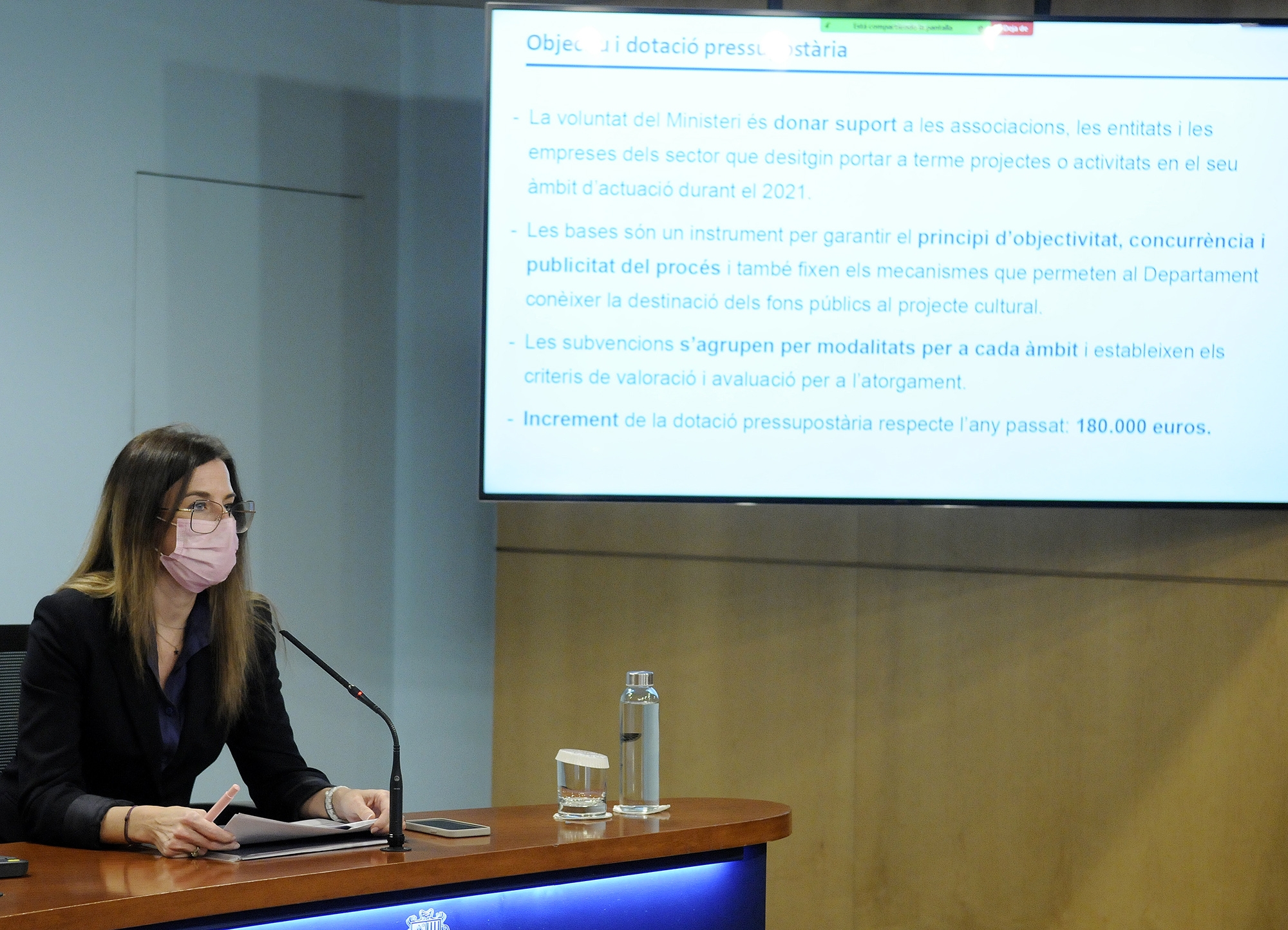 Govern incrementa la dotació pressupostària de les subvencions culturals pel 2021