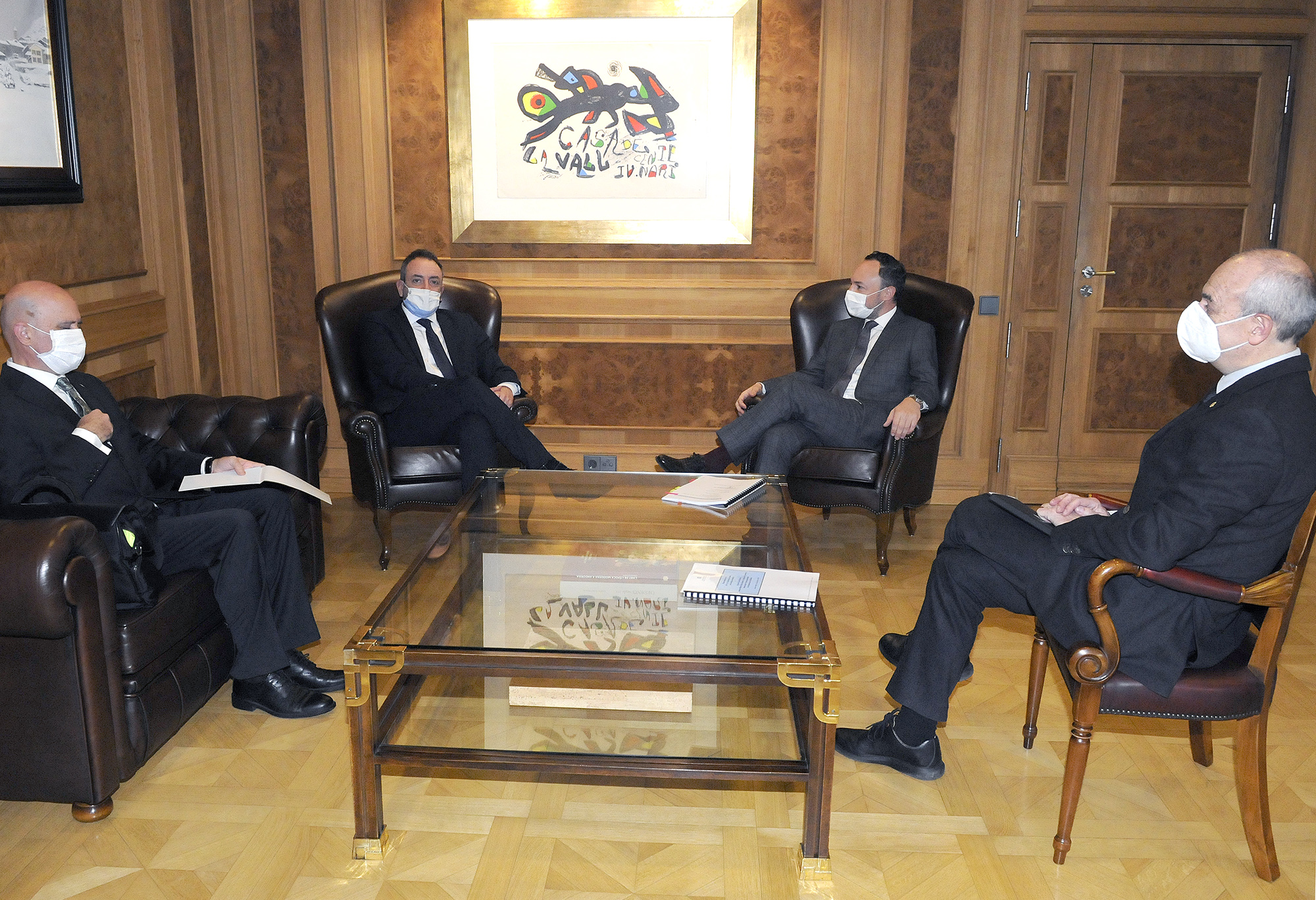 Espot rep el ministre d’Afers Exteriors, Cooperació Econòmica Internacional i Telecomunicacions de San Marino, Luca Beccari