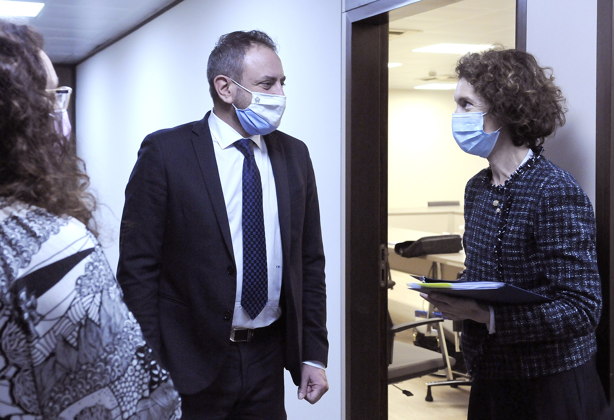 Espot rep el ministre d’Afers Exteriors, Cooperació Econòmica Internacional i Telecomunicacions de San Marino, Luca Beccari