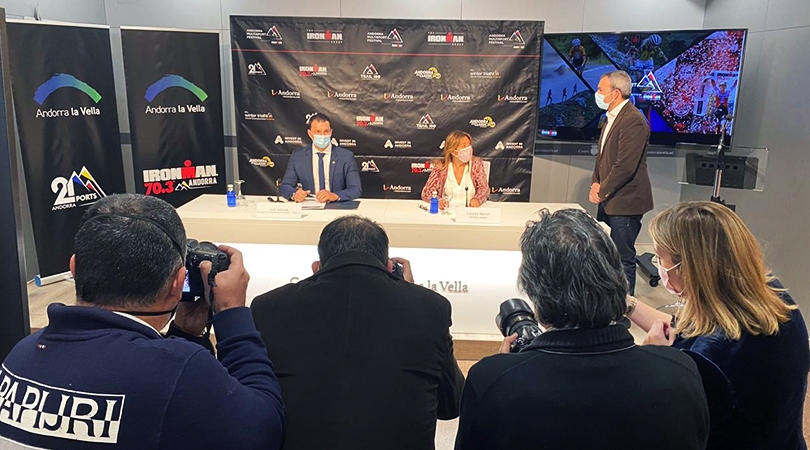 Presentació de les proves Ironman a Andorra la Vella