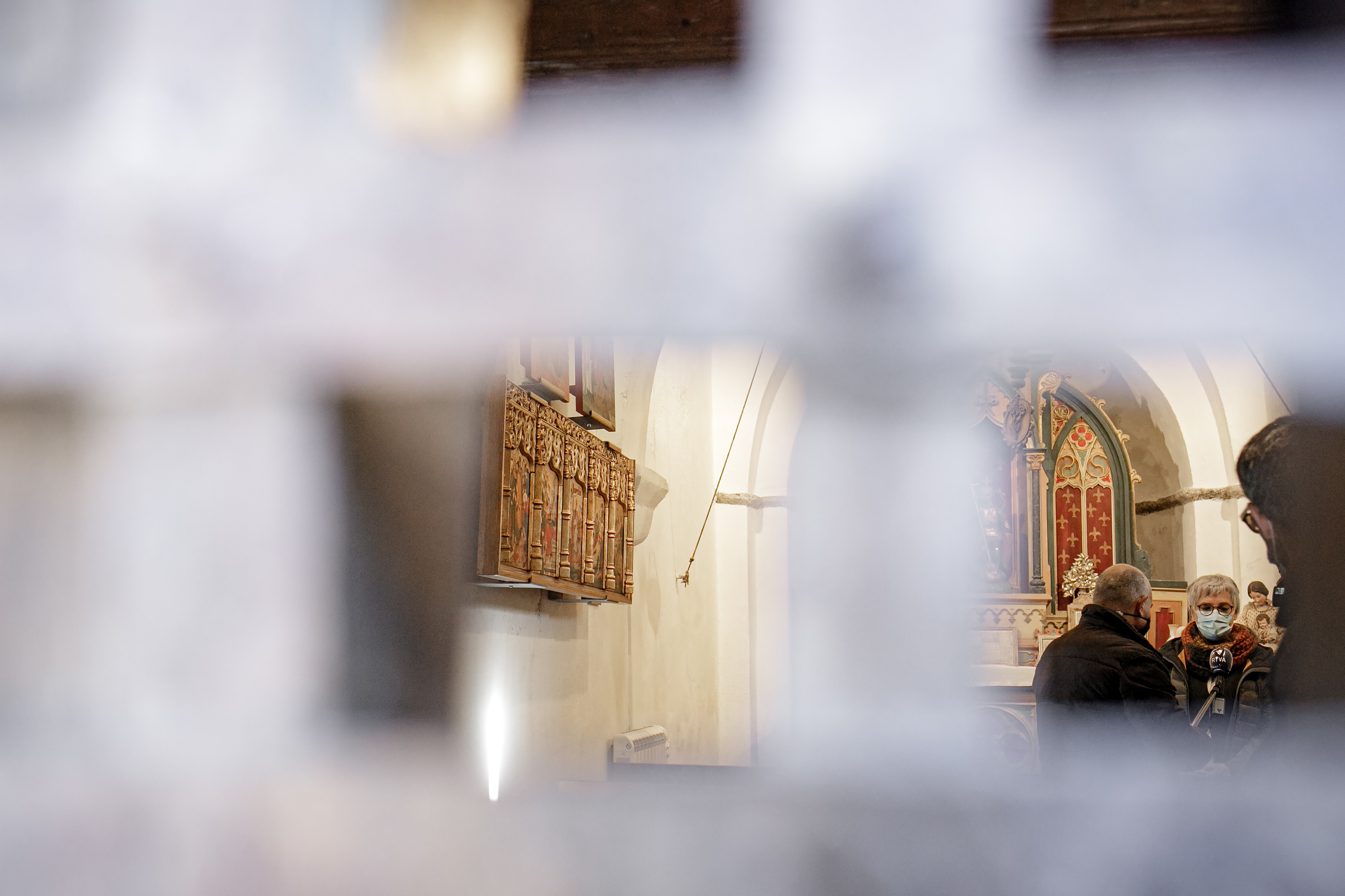 Reproduïda l’obra ‘L’aparició del mont Gàrgan’ del retaule de Sant Miquel de Prats