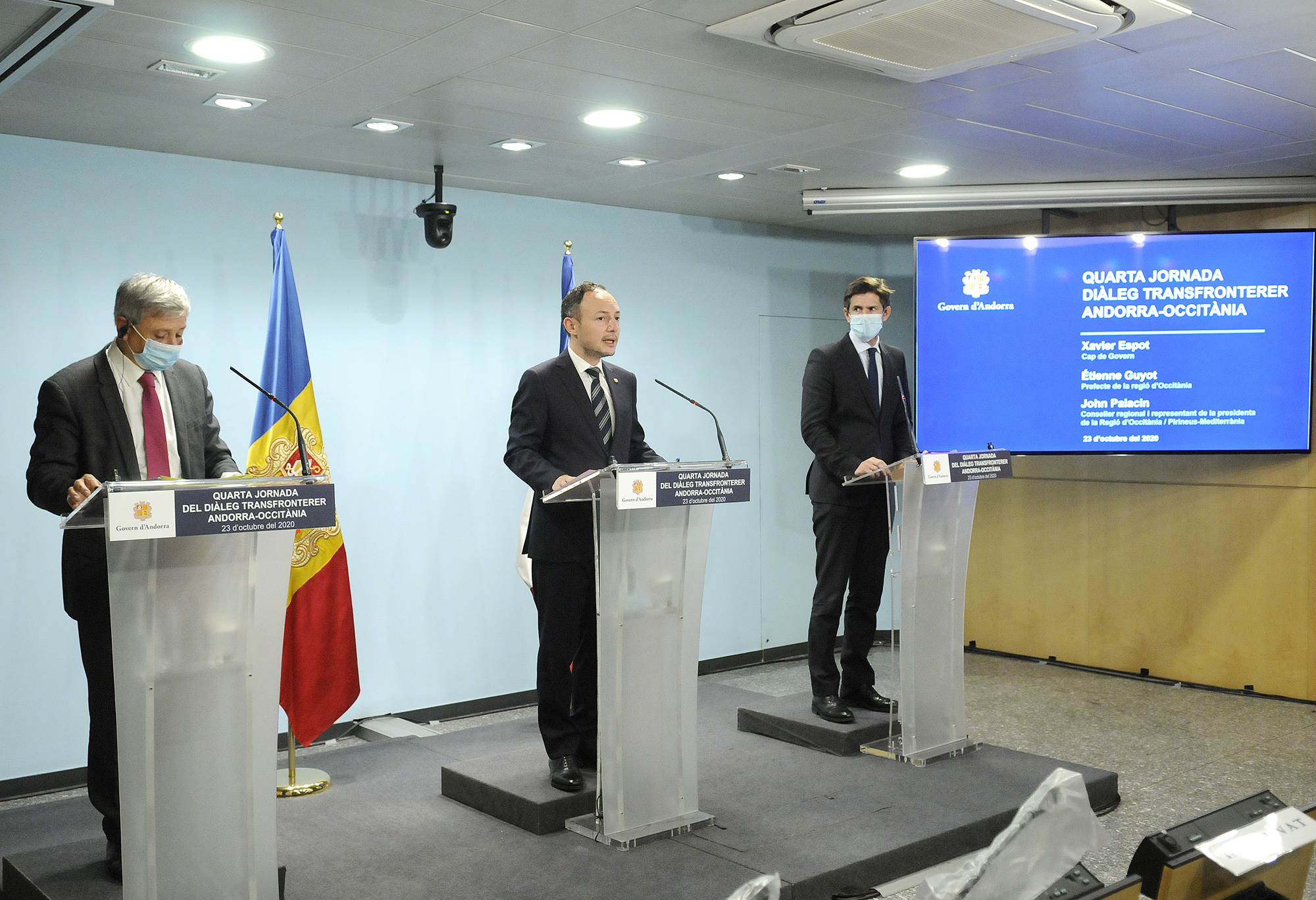 Espot, Guyot i Palacin valoren molt positivament la cooperació empresa en el quart Diàleg transfronterer