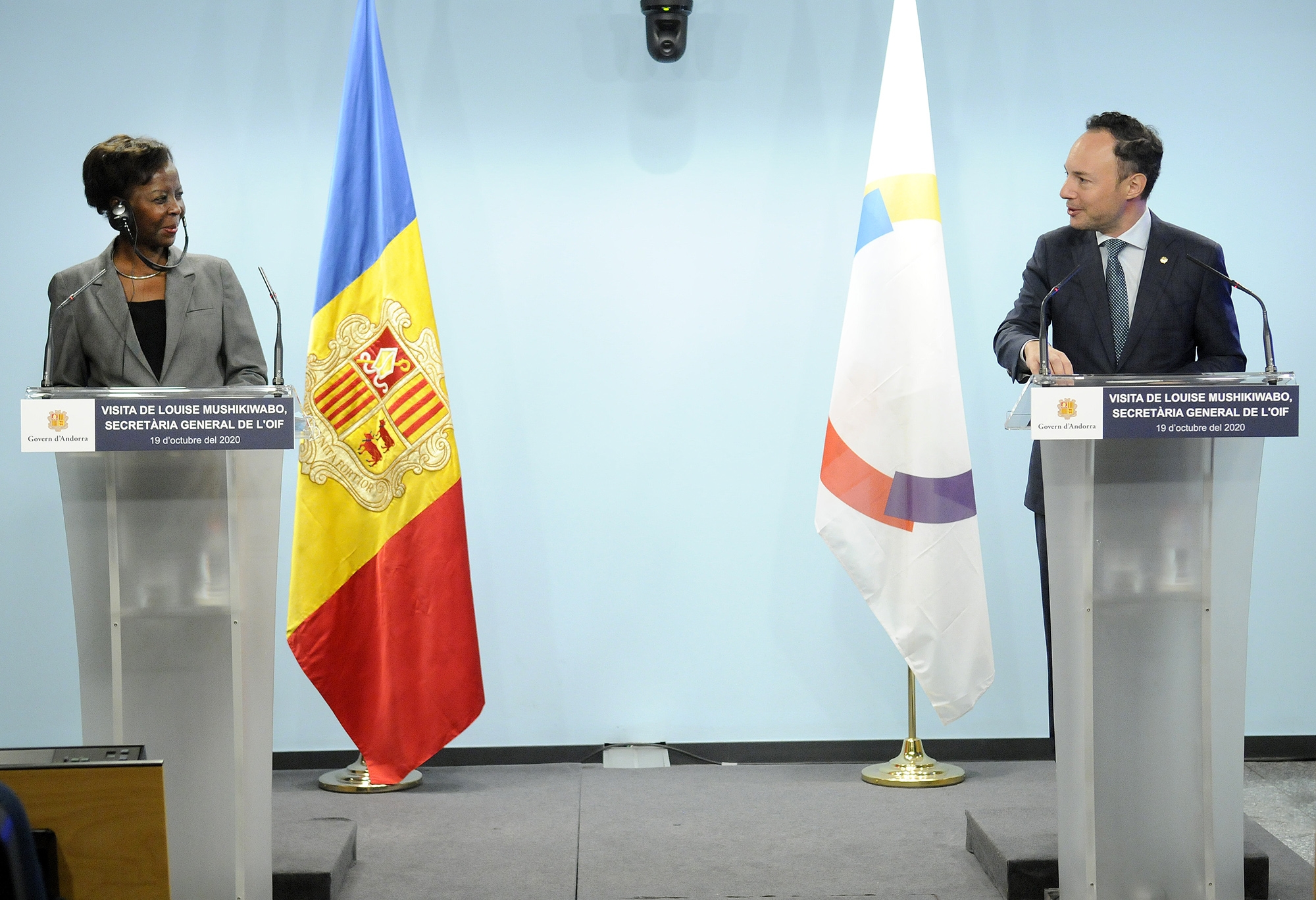 La secretària general de la Francofonia, Louise Mushikiwabo, destaca la implicació del Principat d’Andorra a l’OIF