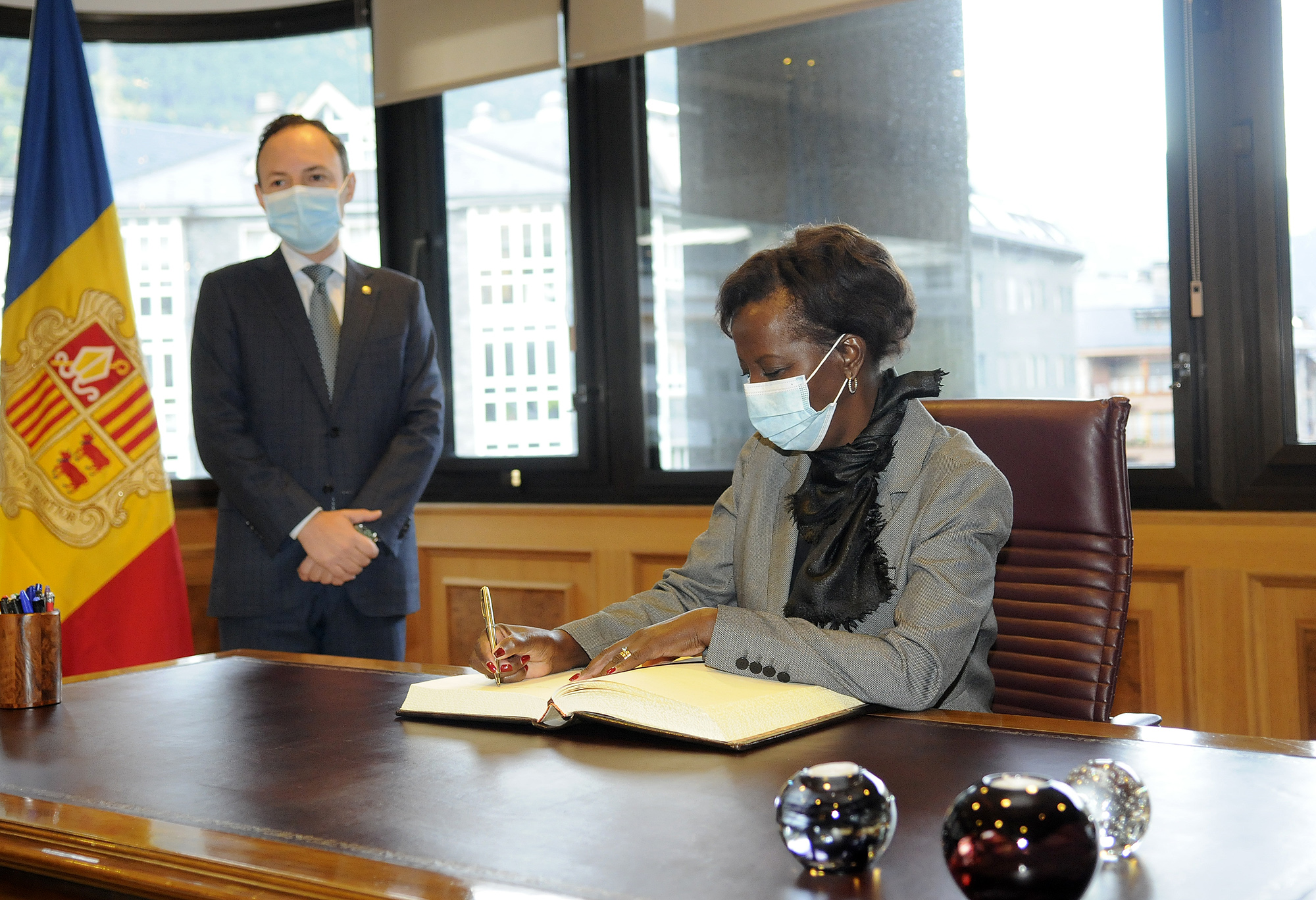 La secretària general de la Francofonia, Louise Mushikiwabo, destaca la implicació del Principat d’Andorra a l’OIF