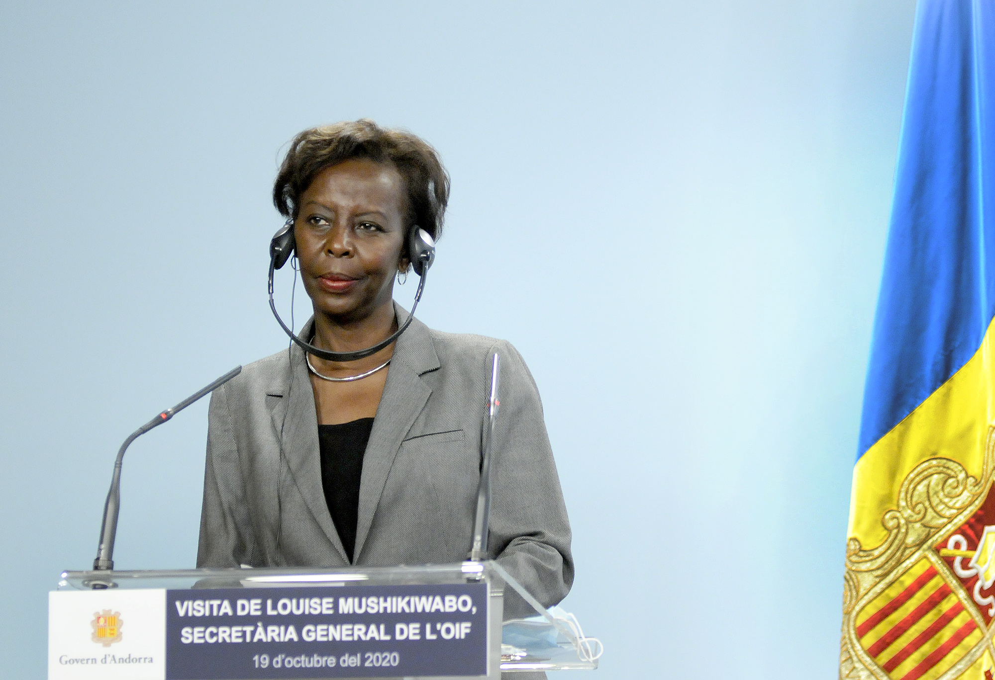 La secretària general de la Francofonia, Louise Mushikiwabo, destaca la implicació del Principat d’Andorra a l’OIF