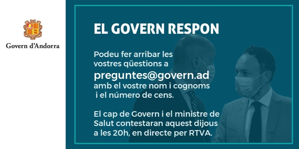 Espot i Martínez Benazet respondran les preguntes de la ciutadania el dijous 1 d’octubre a les 20 h