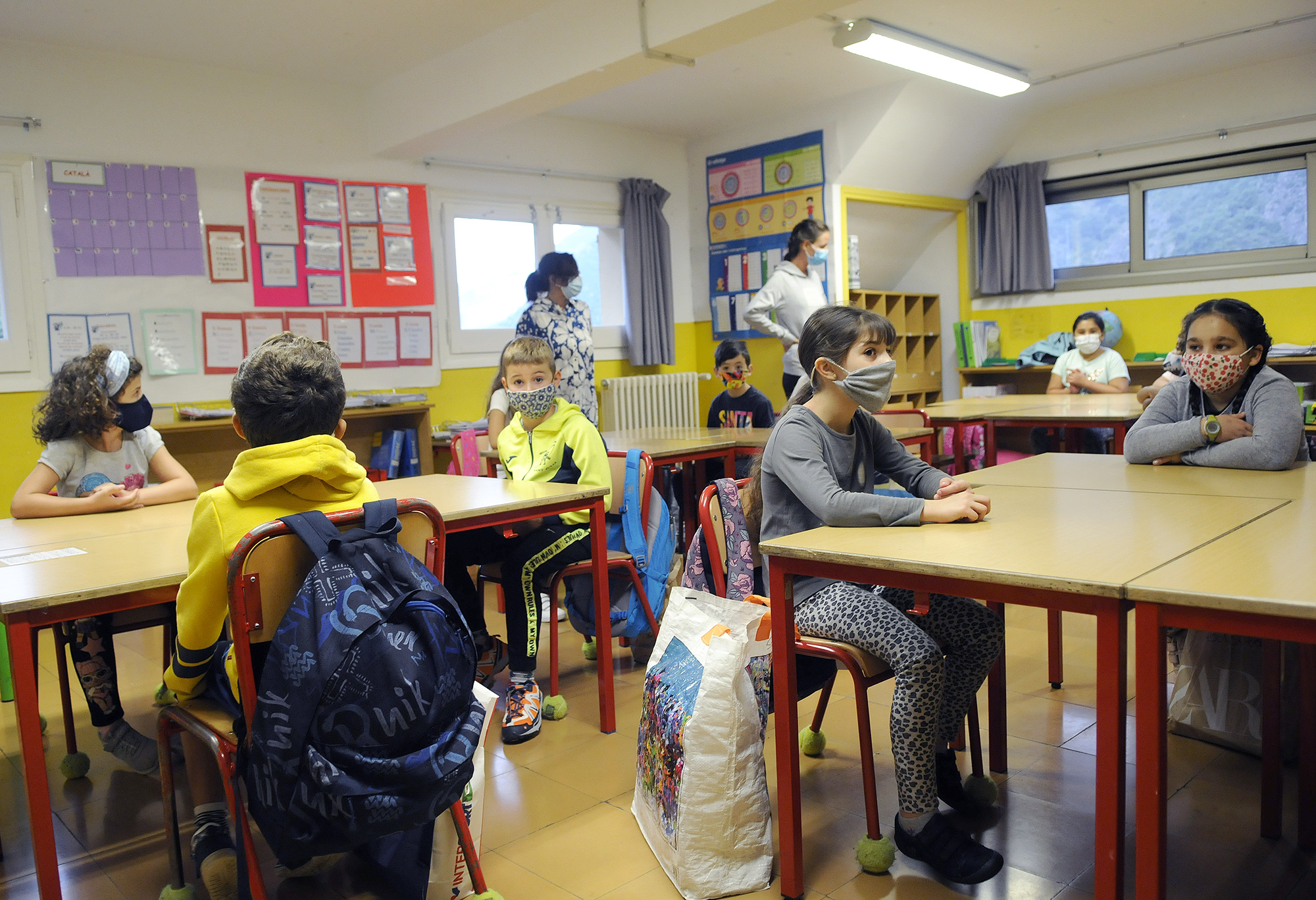 S’inicia el curs escolar amb la tornada dels alumnes de maternal i primera ensenyança i amb mesures sanitàries per prevenir contagis de la COVID-19