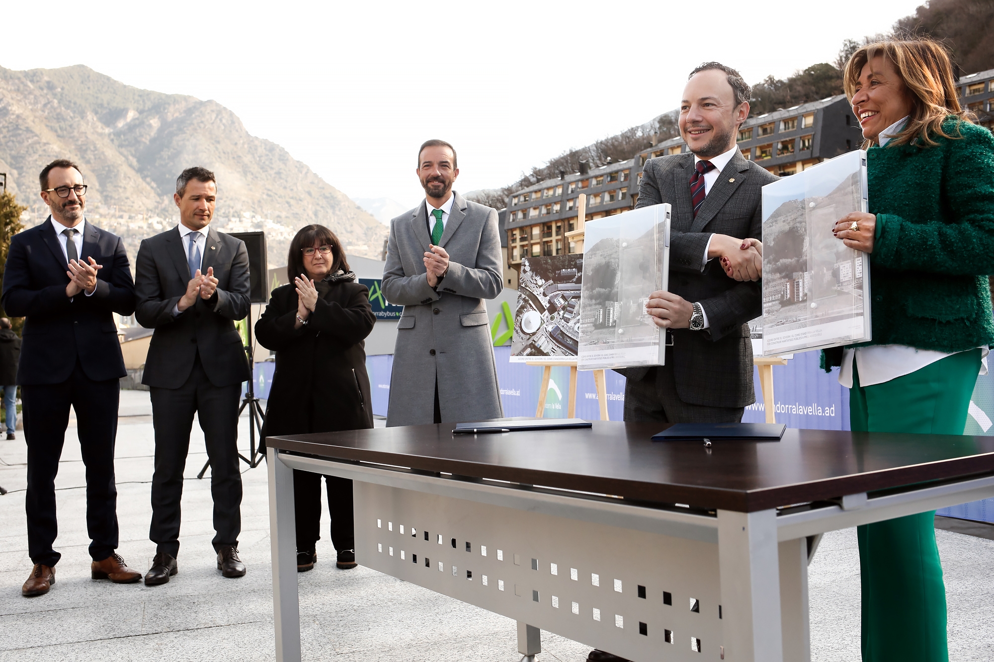 El Govern signa un protocol de cessió de terreny amb el comú d’Andorra la Vella per construir habitatges públics a preu assequible