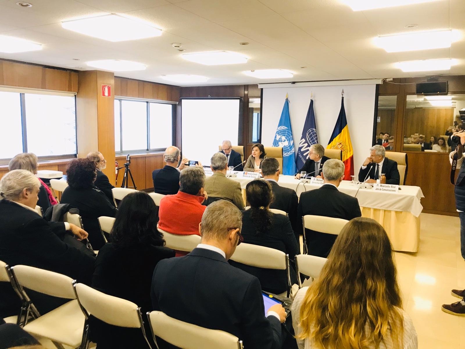 Canals presenta a la seu de l’OMT el calendari de l’11a edició del Congrés de Neu i de Muntanya que es farà al març a Canillo