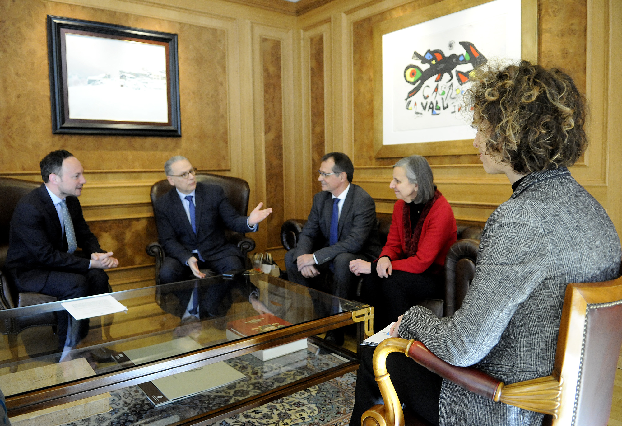 Espot, Ubach, Torres i Calvó tracten les relacions transfrontereres amb el prefecte dels Pirineus Orientals, Philippe Chopin, i el sotsprefecte de Prades, Dominique Fossat