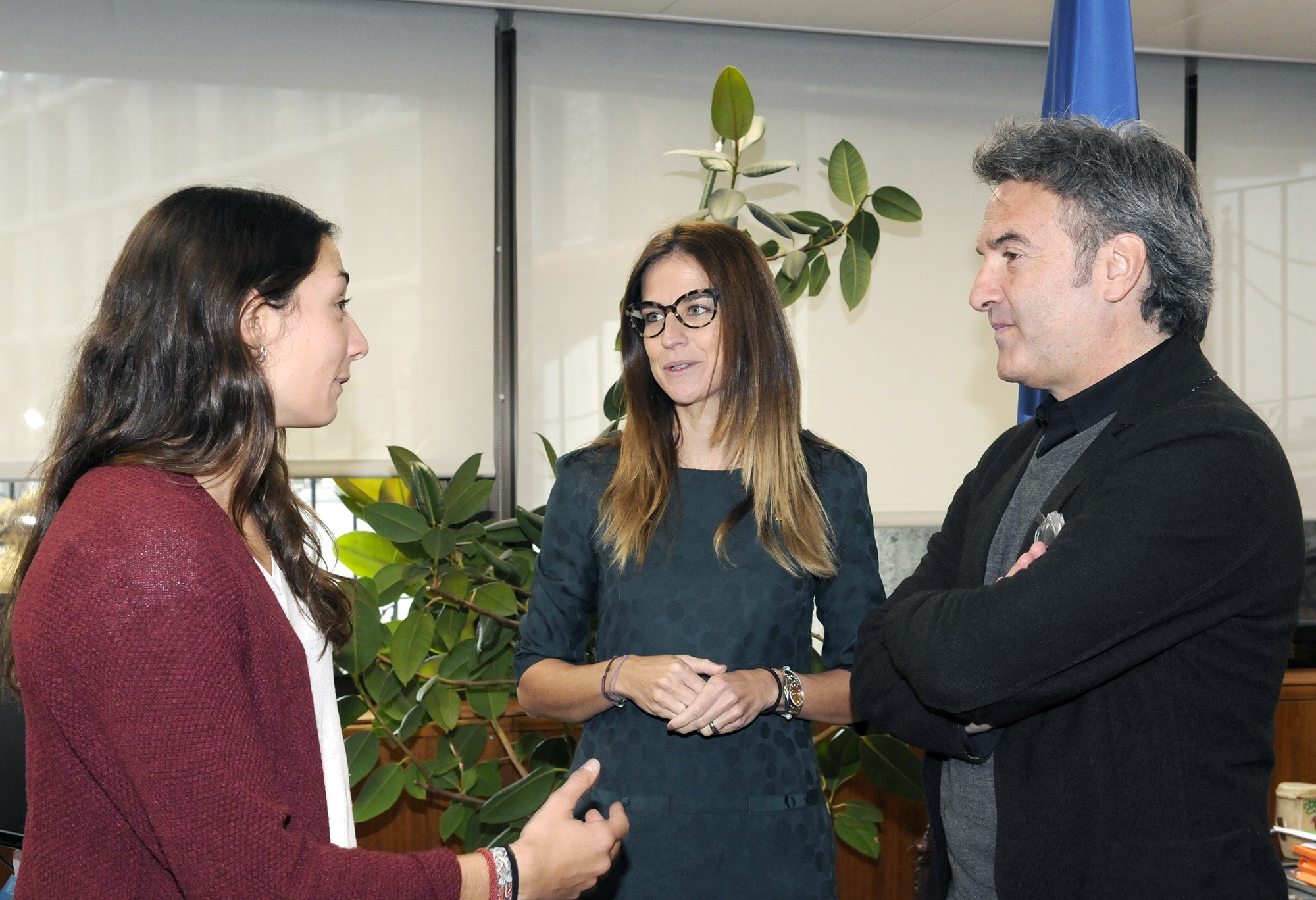 Recepció de Sílvia Riva i Justo Ruiz a l’esportista Mònica Dòria