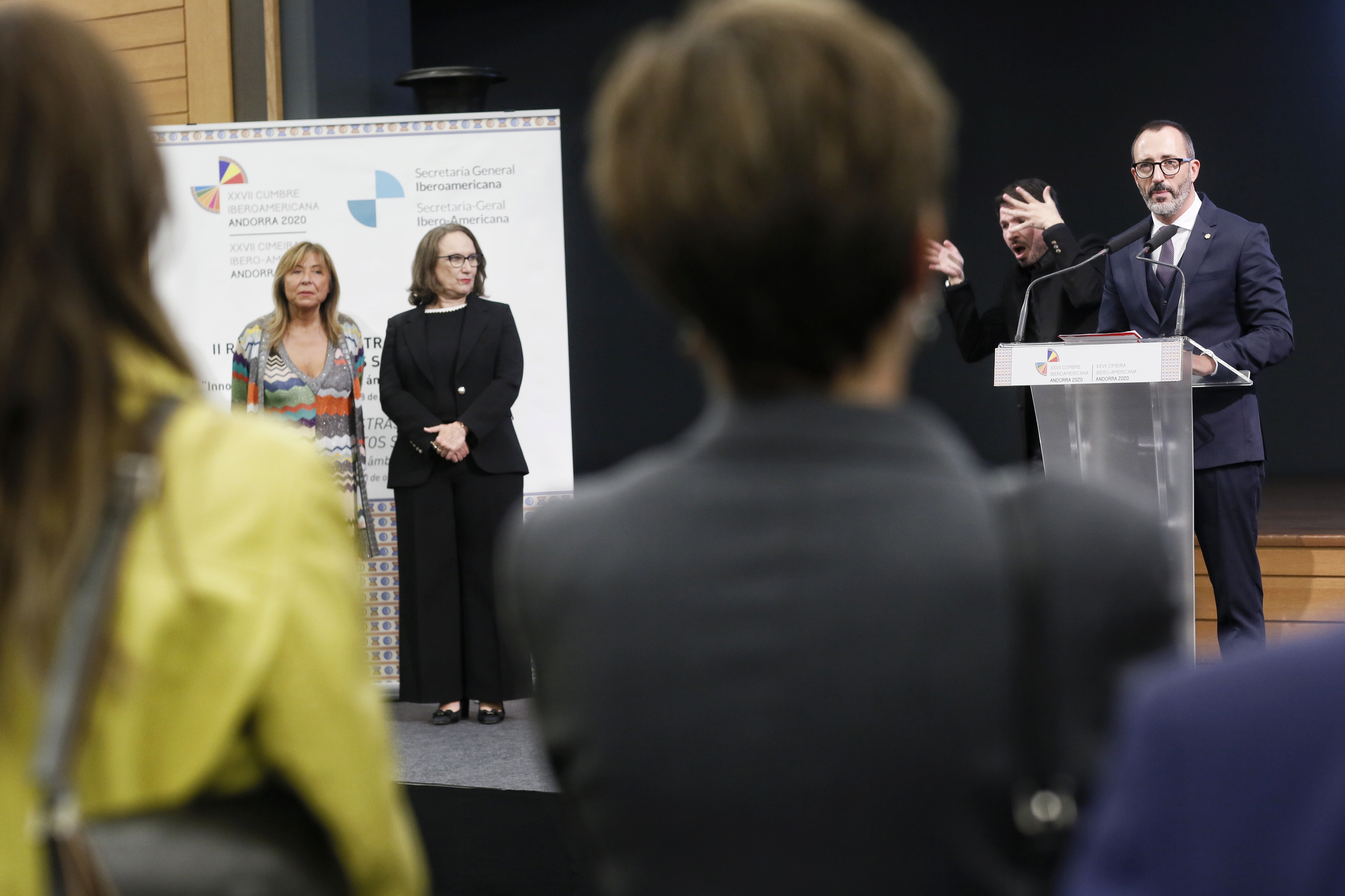 Filloy rep les delegacions dels països de la Comunitat Iberoamericana que participen en la II Reunió Iberoamericana de Ministres d’Afers Socials a Andorra