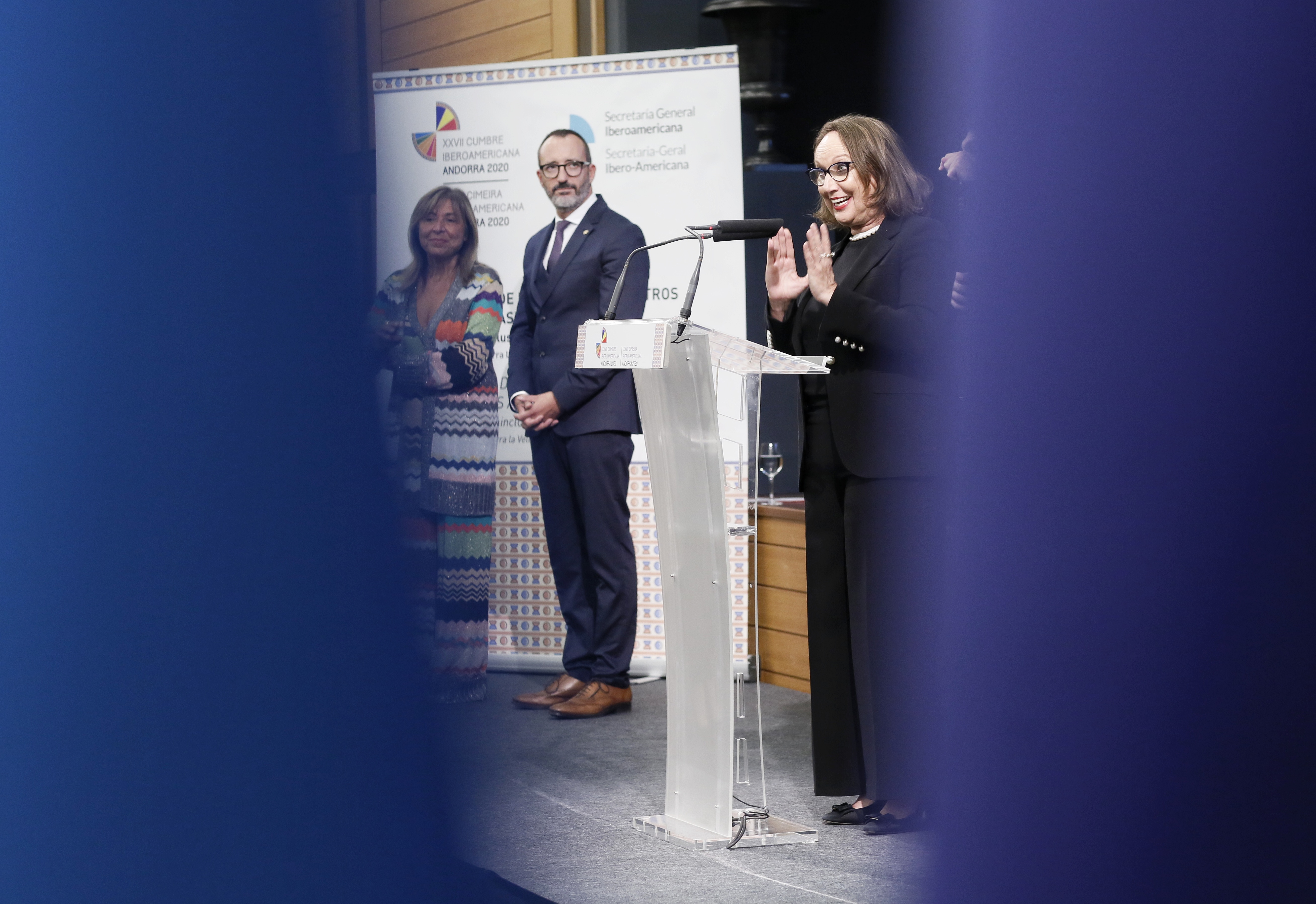 Filloy rep les delegacions dels països de la Comunitat Iberoamericana que participen en la II Reunió Iberoamericana de Ministres d’Afers Socials a Andorra